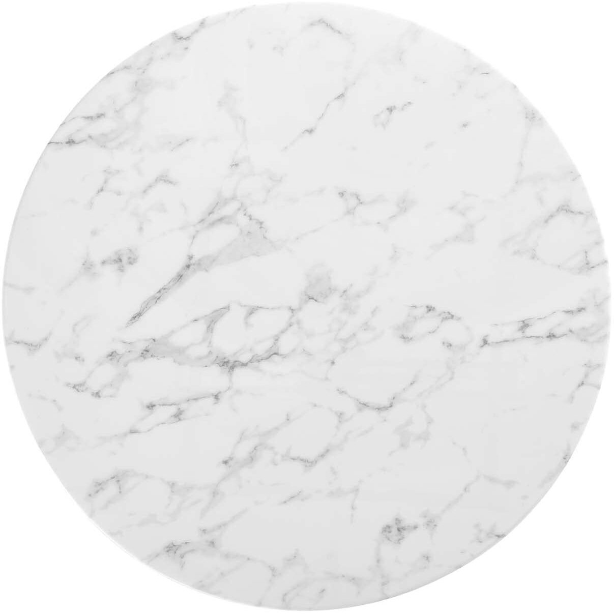 Lippa 40" Round Artificial Marble Dining Table
