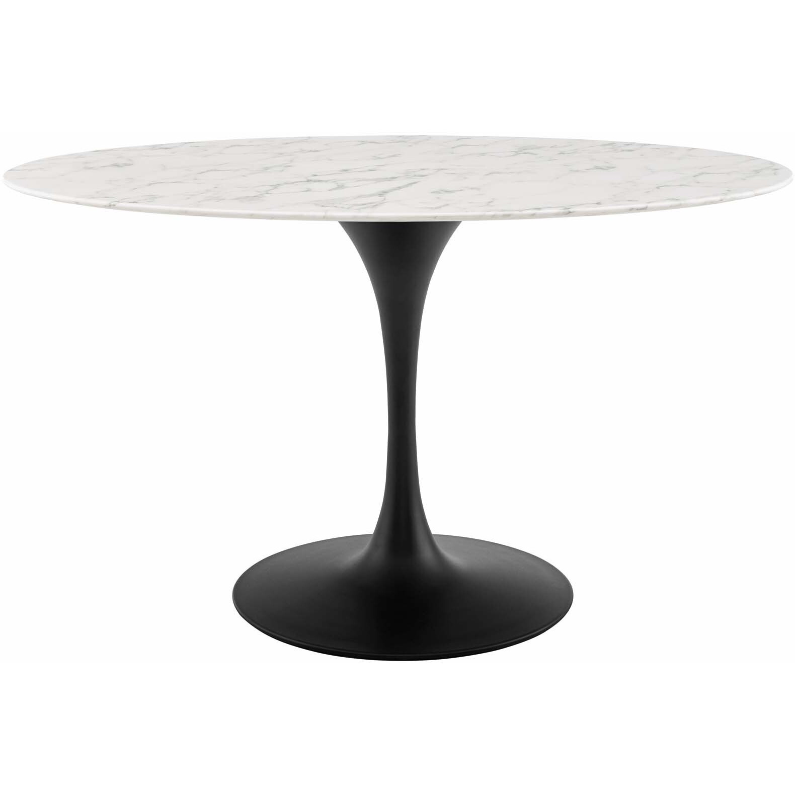 Lippa 54" Oval Artificial Marble Dining Table
