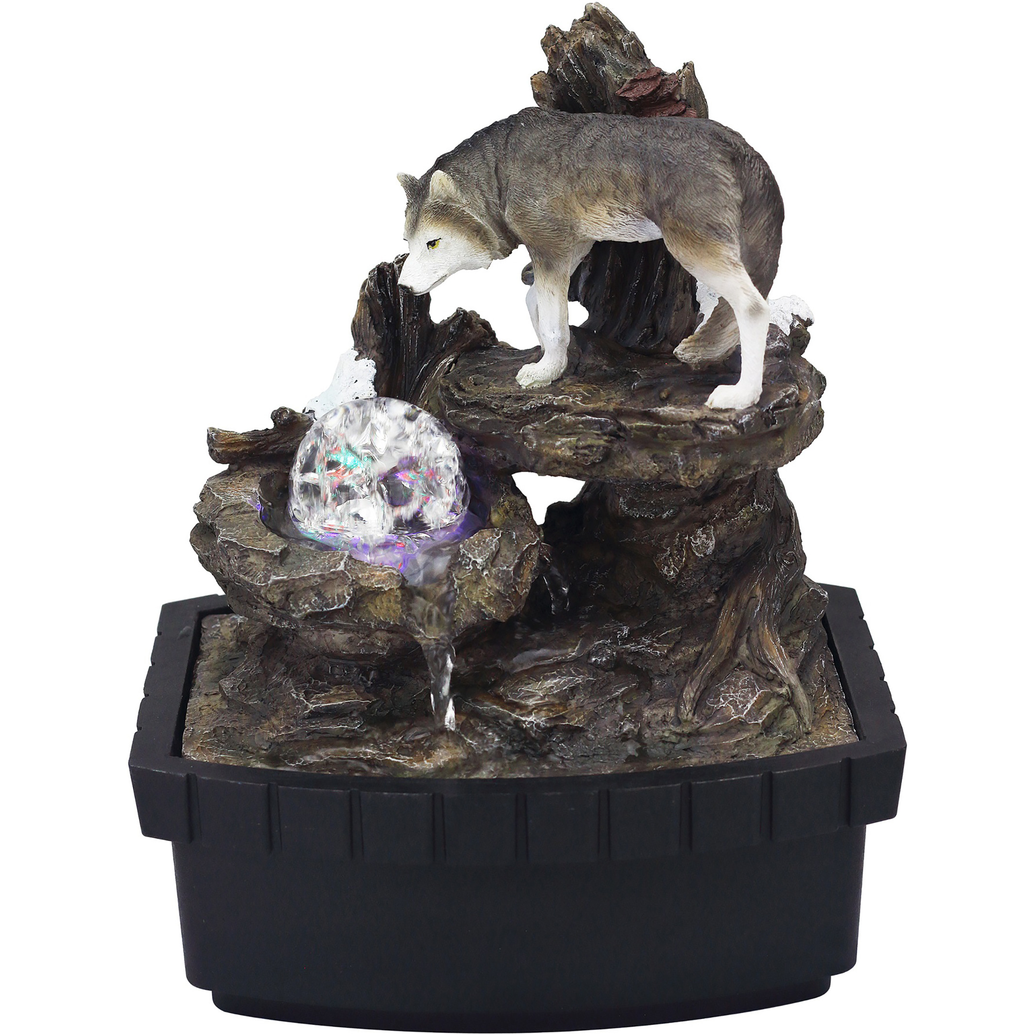 10.25-Inch Wolf Table Fountain