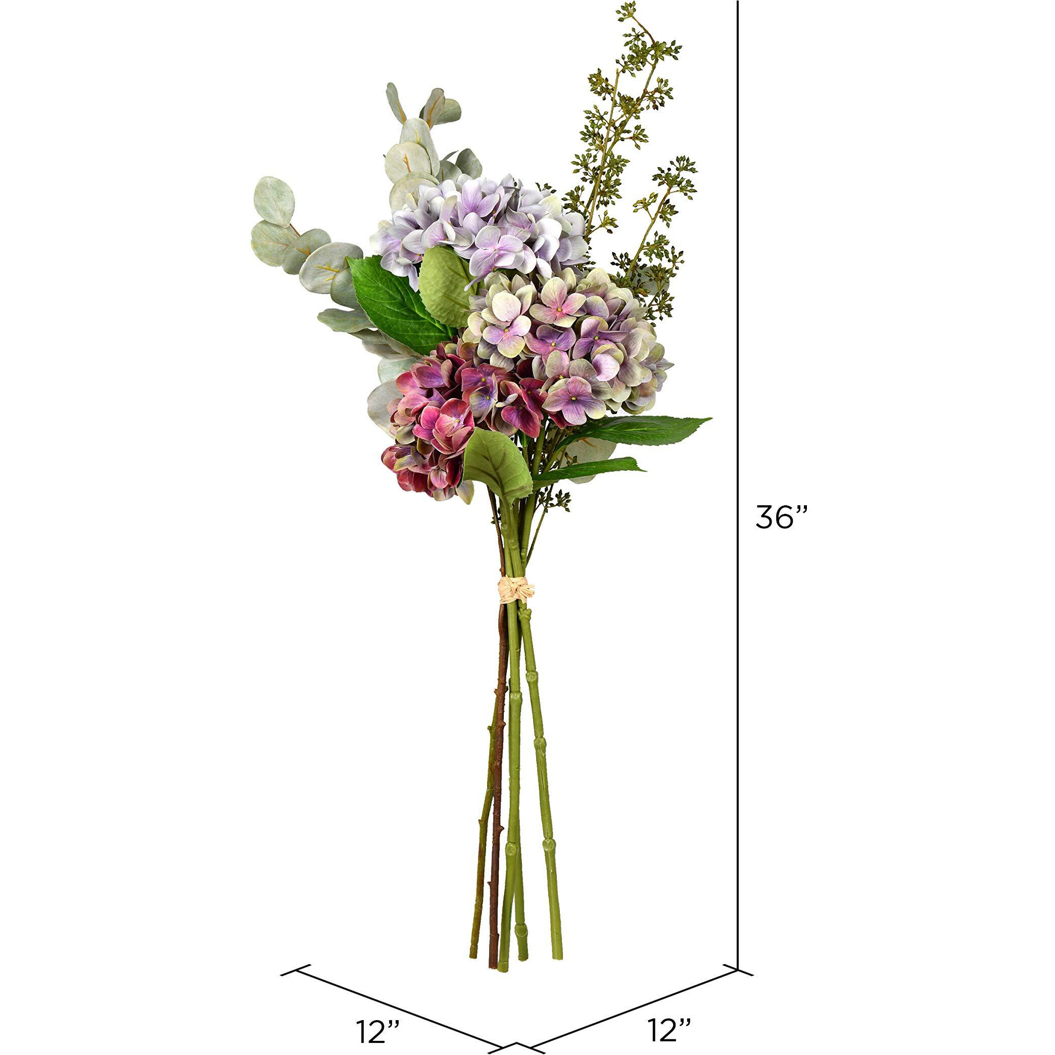 Vickerman 36" Gray Lilac Hydrangea Bundle Bouquet - FQ190636