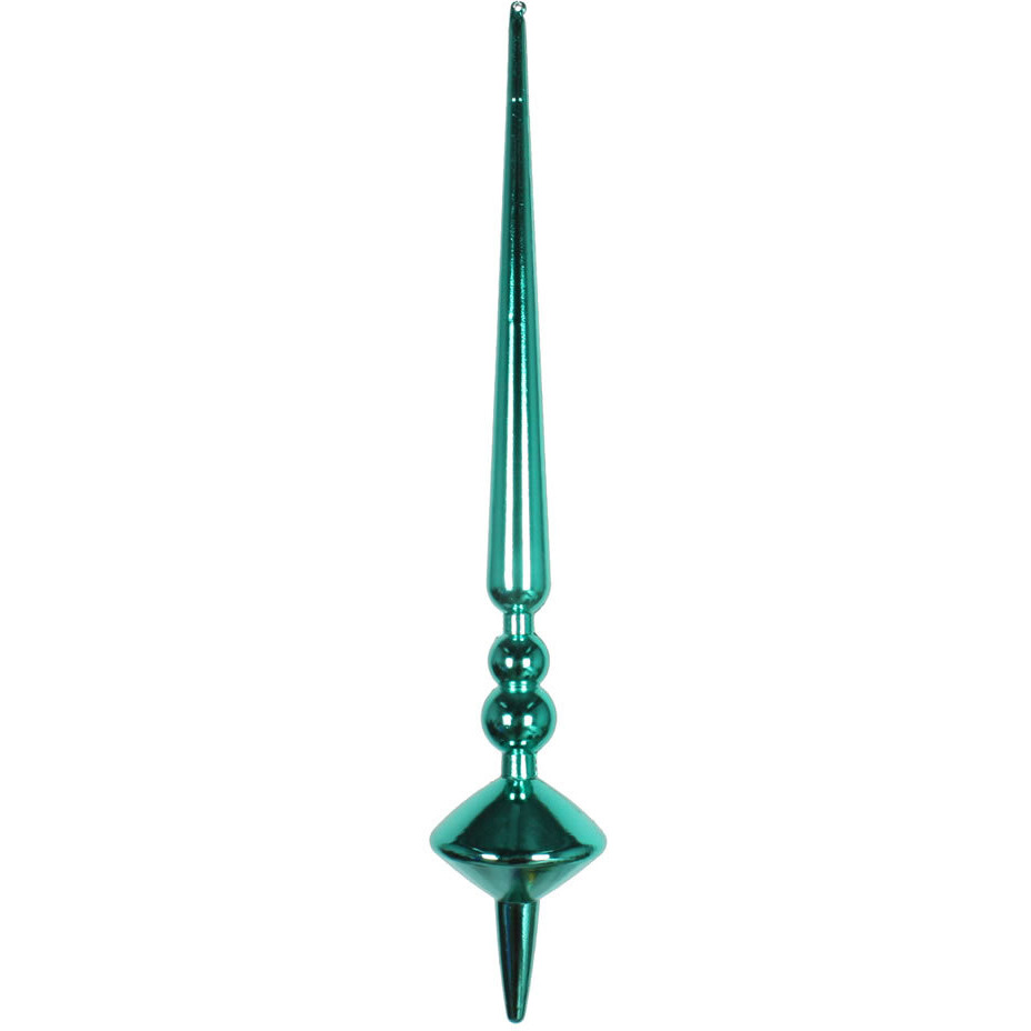 Vickerman 12" Teal Shiny Cupola Finial 3/Bag - M183342S