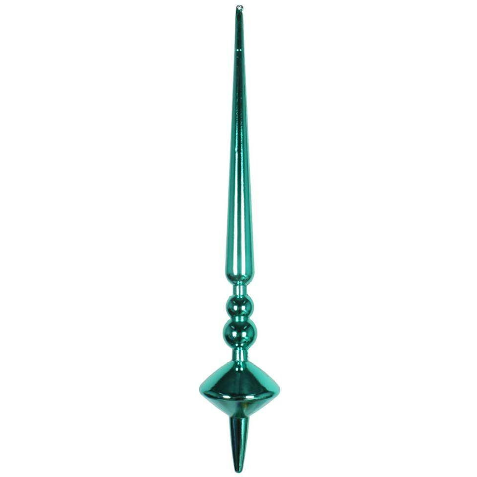 Vickerman 12" Teal Shiny Cupola Finial 3/Bag - M183342S