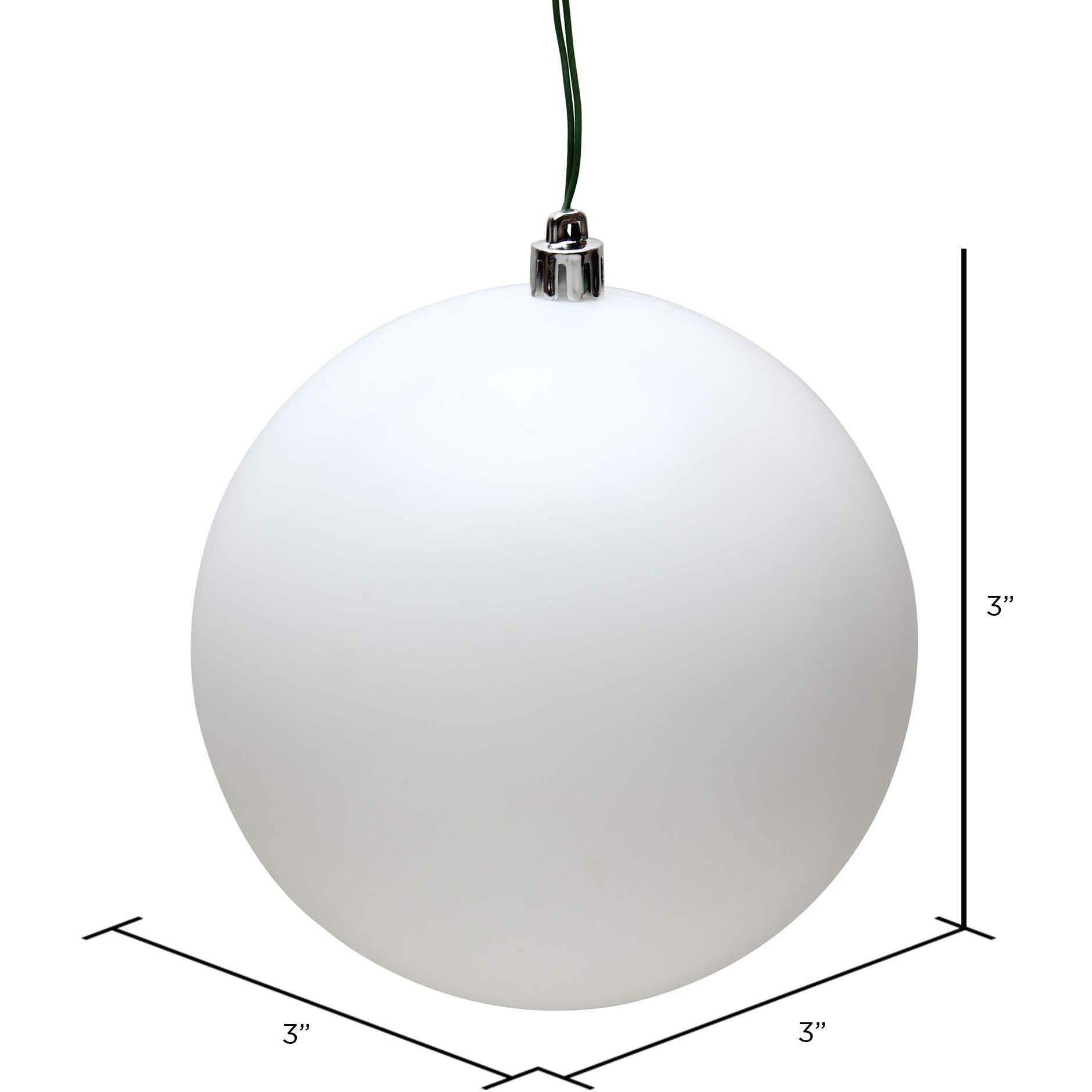 Vickerman 3" White Matte Ball 32/Bx - N596811M