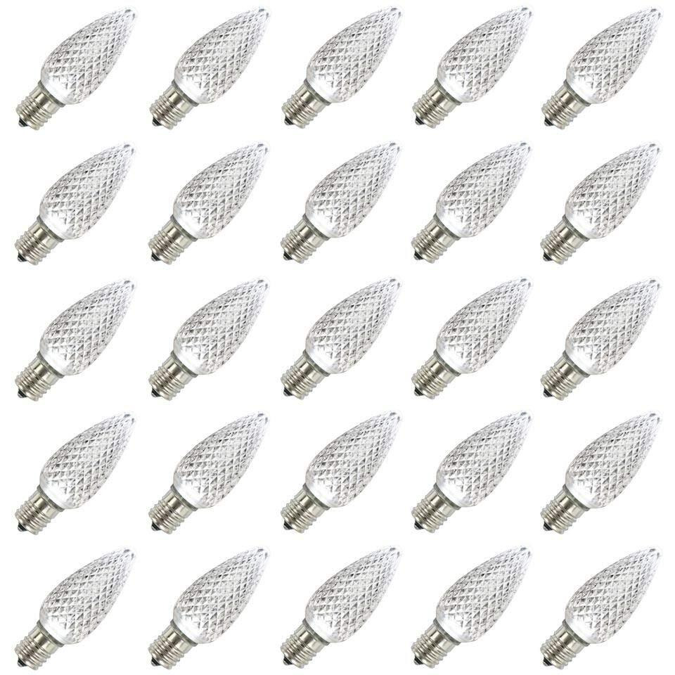 Vickerman C9 Faceted LED Pure White Twinkle 25/Box - XLEDC9PT-25