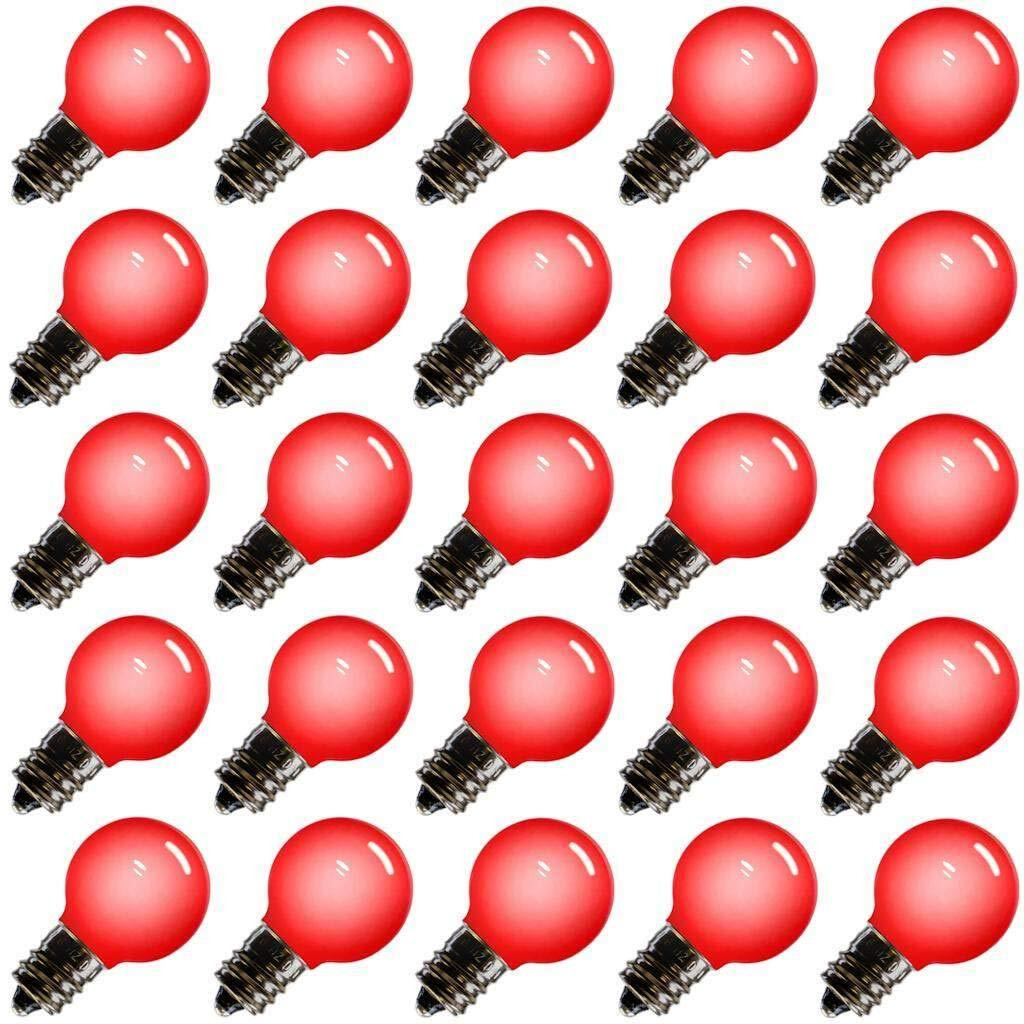 Vickerman G30 Red Ceramic LEDBulb E12 .96W 25/Box - XLEDCG33-25