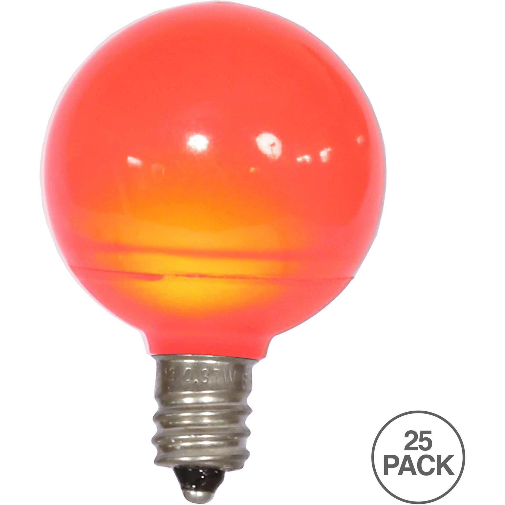 Vickerman G40 Red Ceramic LEDBulb E12 .96W 25/Box - XLEDCG43-25