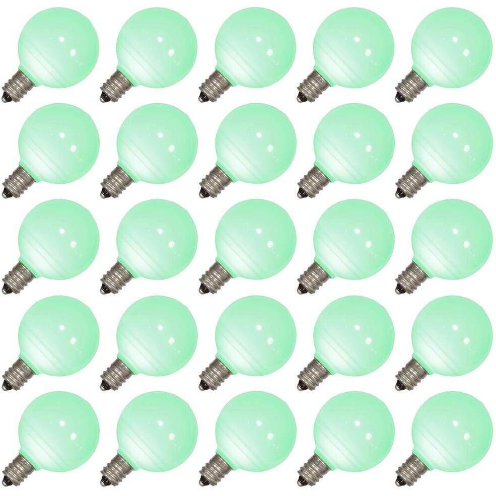 Vickerman G40 Green Ceramic LEDBulb E12 .96W 25/Bx - XLEDCG44-25