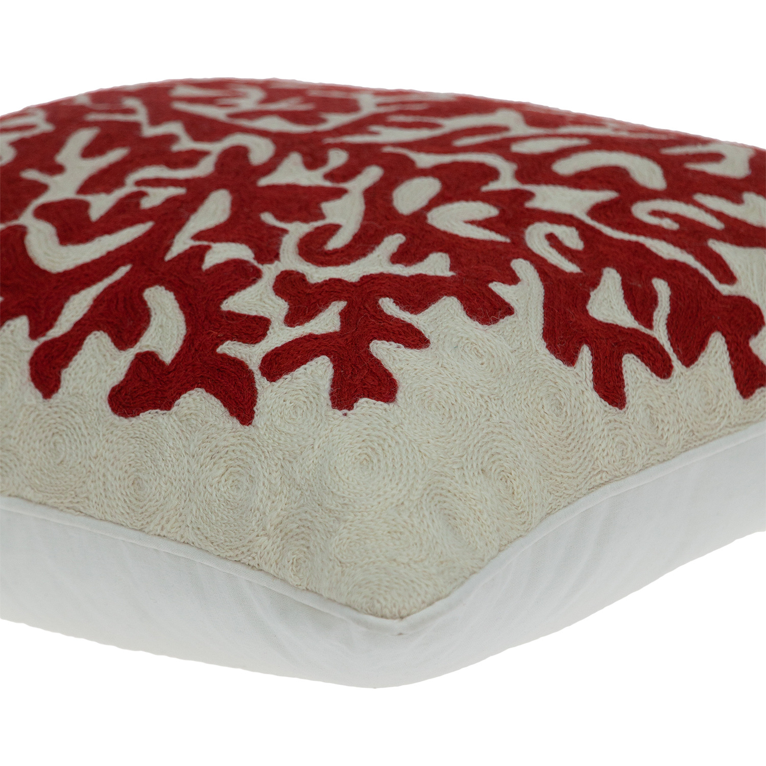 Parkland Collection Canna Accent Beige Pillow Cover With Poly Insert