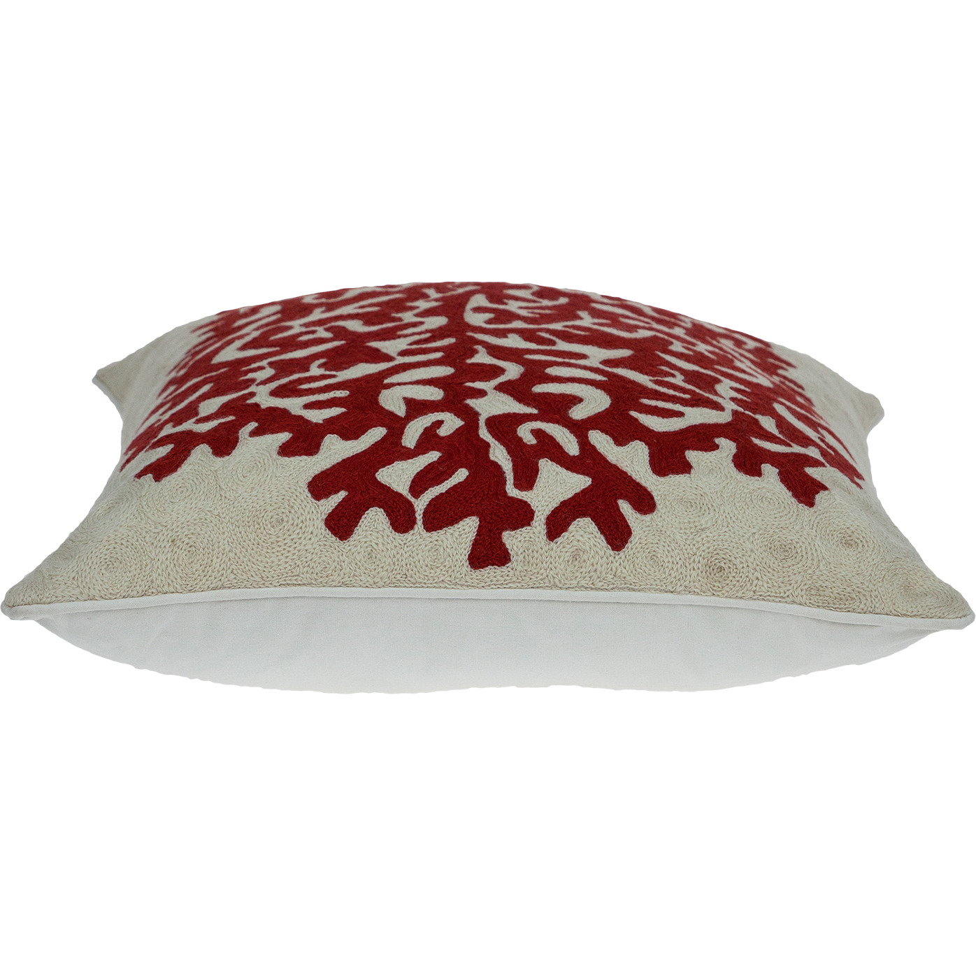 Parkland Collection Canna Accent Beige Pillow Cover With Poly Insert