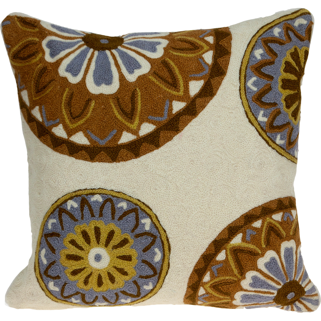 Parkland Collection Klover Accent Beige Pillow Cover With Poly Insert