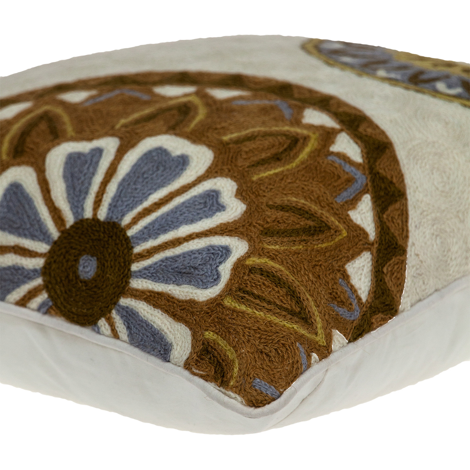 Parkland Collection Klover Accent Beige Pillow Cover With Poly Insert
