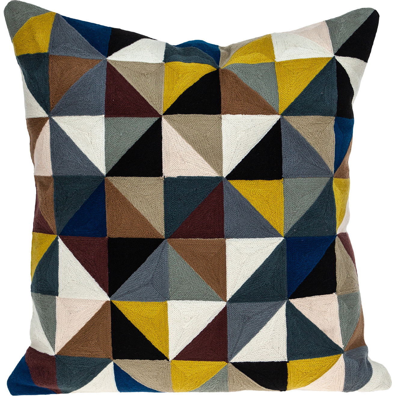 Parkland Collection Eskora Contemporary Multicolor Pillow Cover With Poly Insert