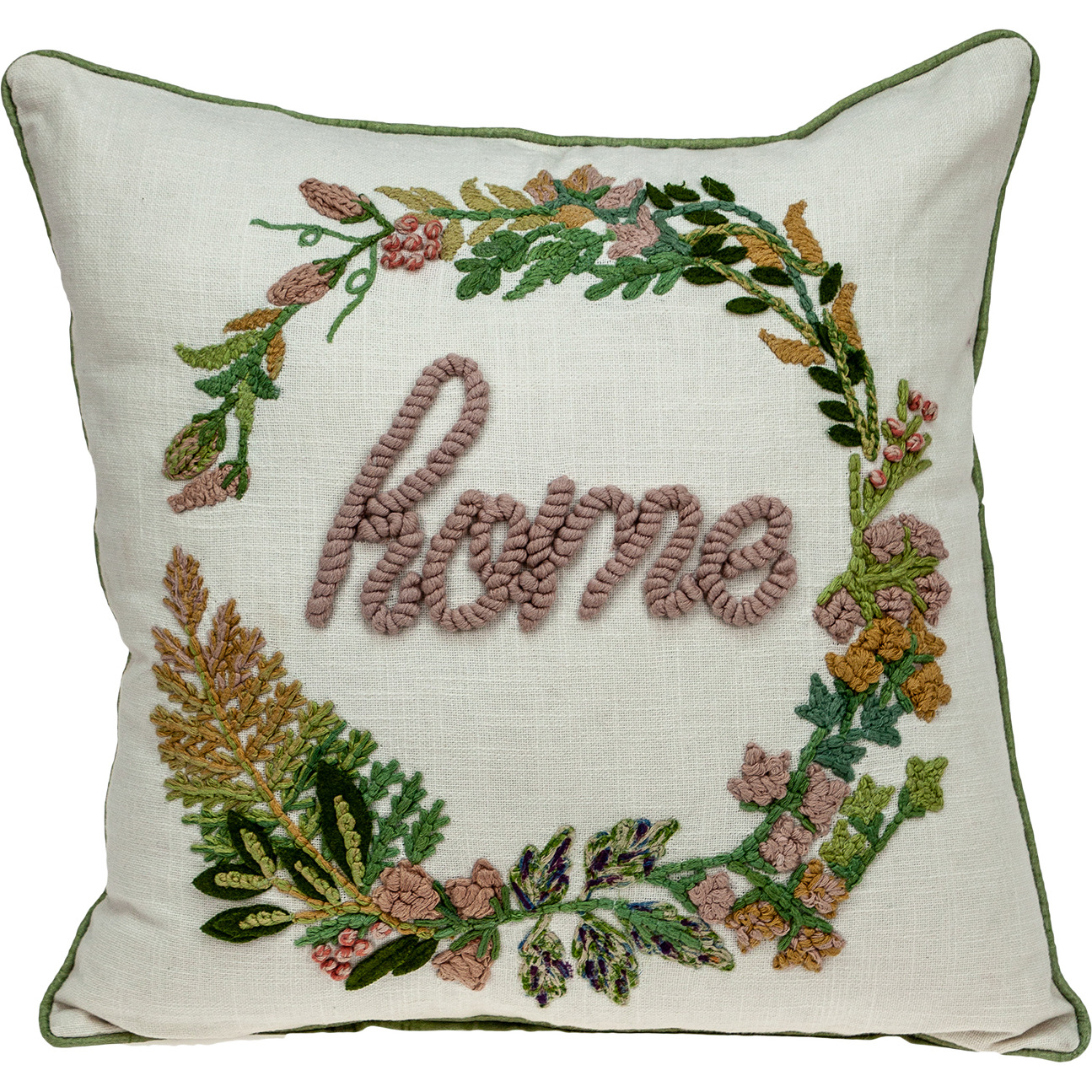 Parkland Collection Manor Accent Beige Pillow Cover With Poly Insert