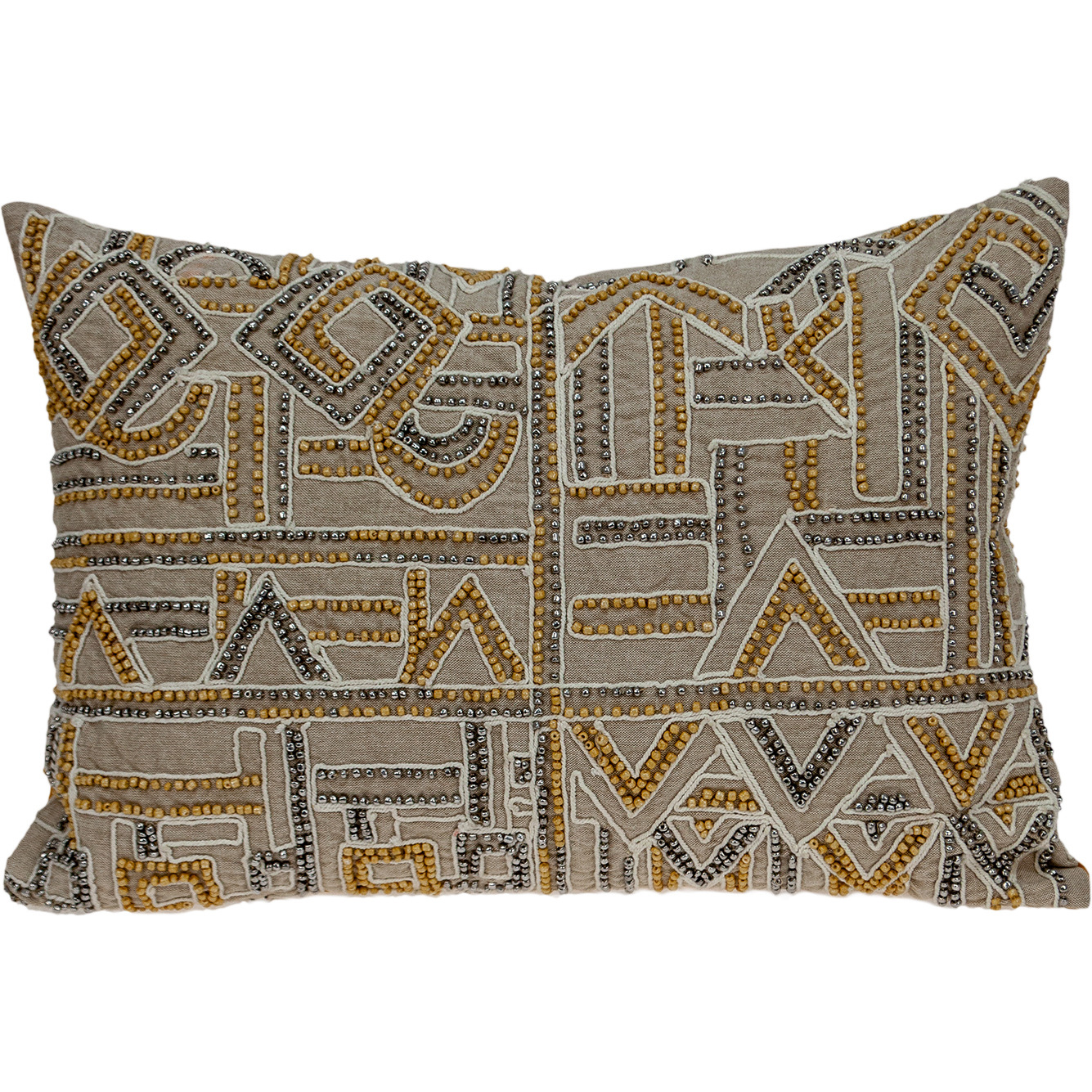 Parkland Collection Azar Contemporary Tan Pillow Cover With Poly Insert