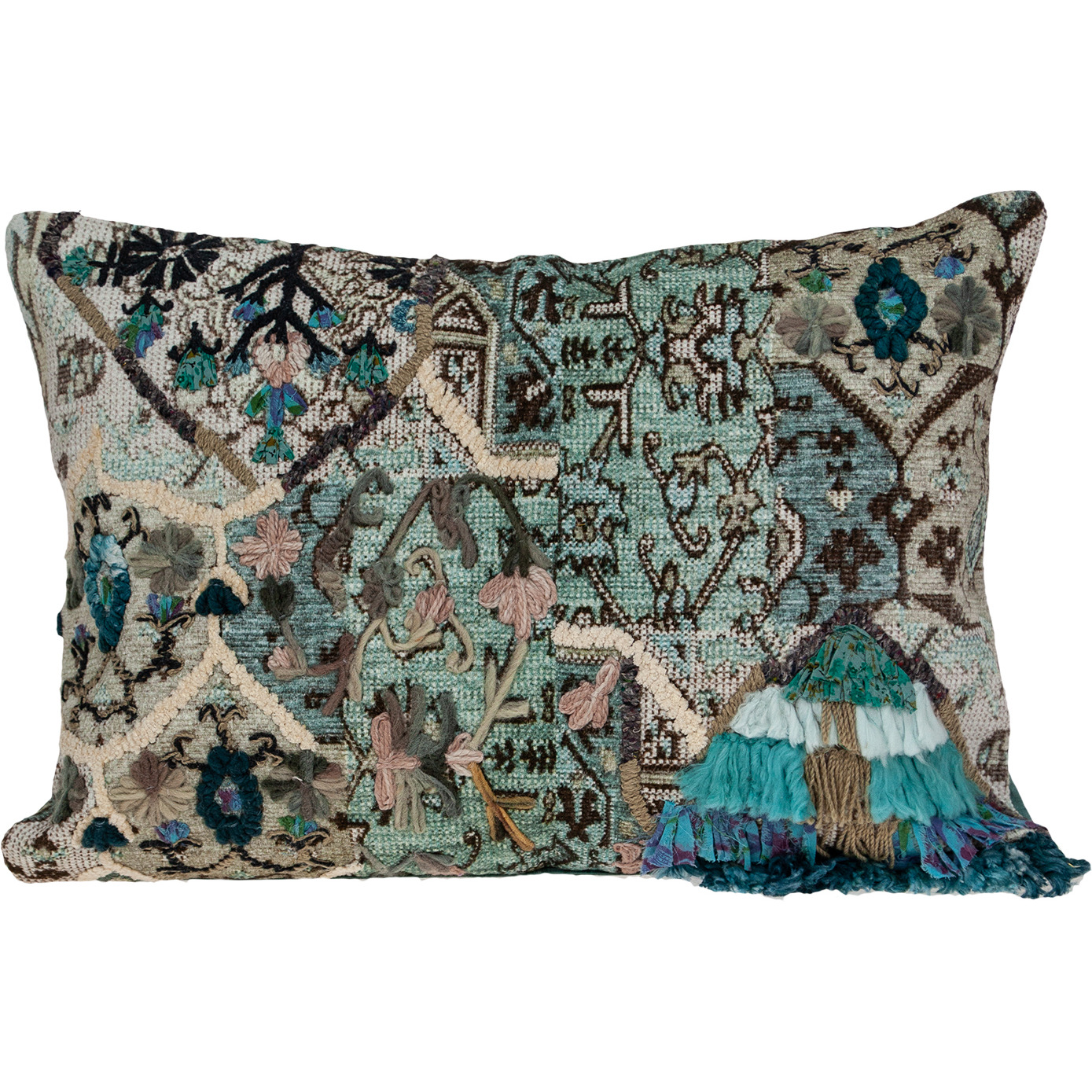 Parkland Collection Adya Accent Multicolor Pillow Cover With Poly Insert