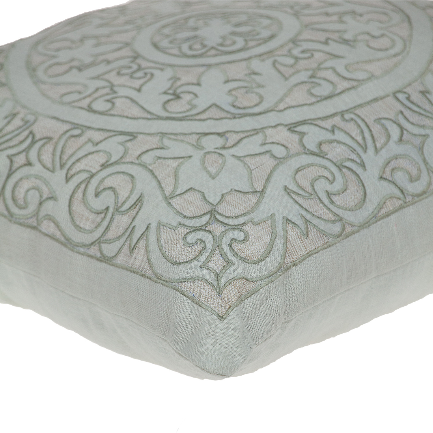 Parkland Collection Fluera Traditional Beige Pillow Cover With Poly Insert