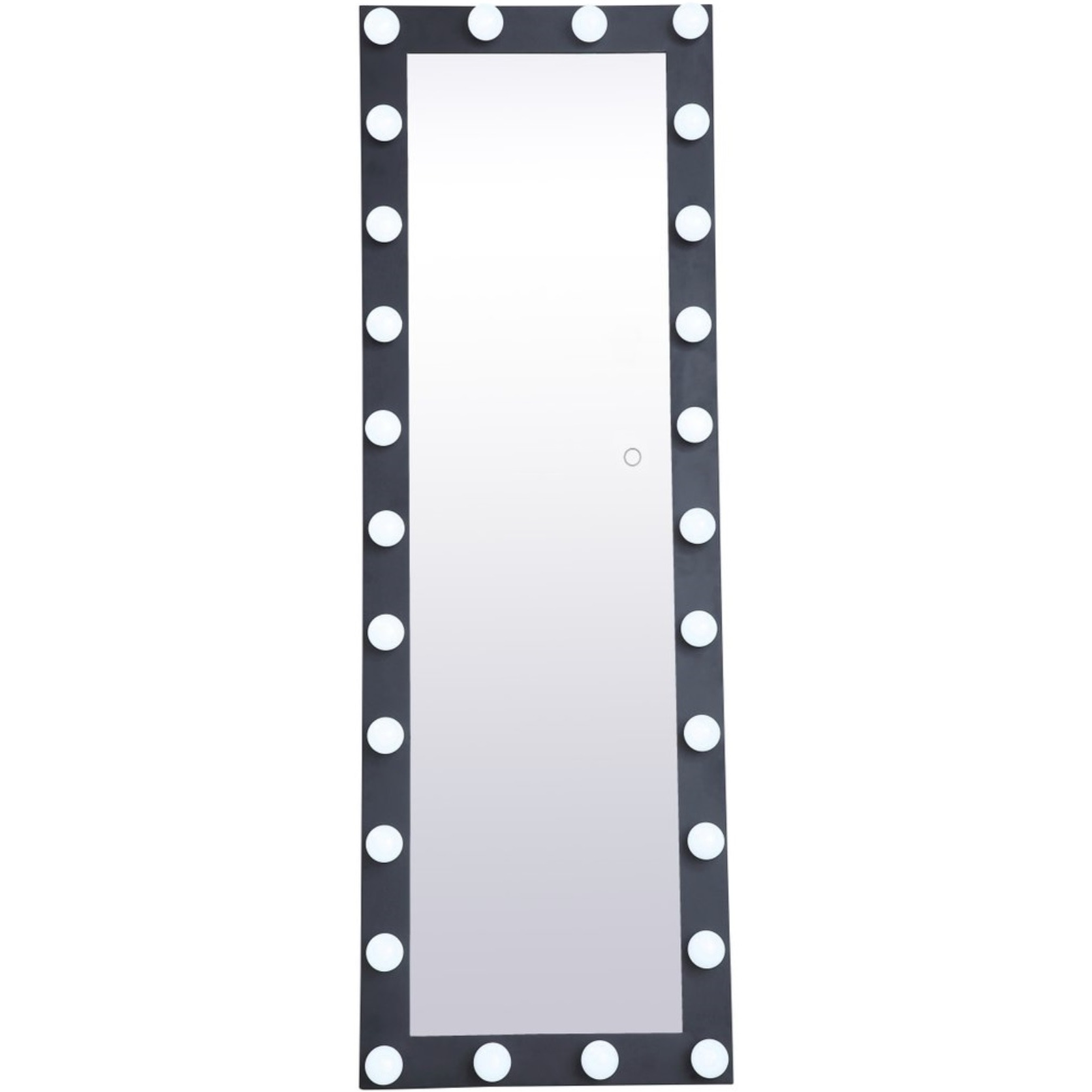 Brenda 24 inch by 71 inch plug in LED 5000K mirror in black