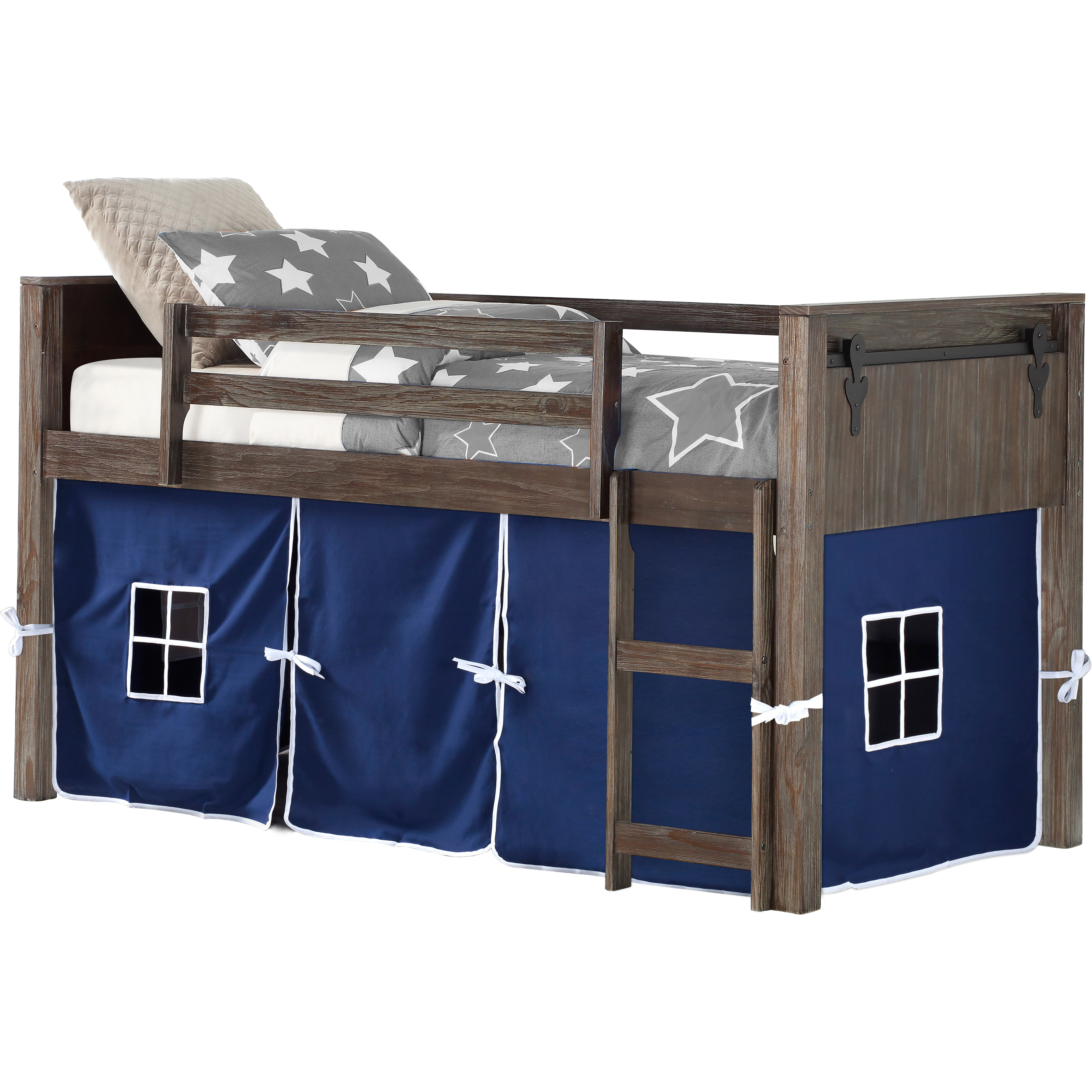 BARN DOOR LOW LOFT BRUSHED SHADOW W/BLUE TENT KIT