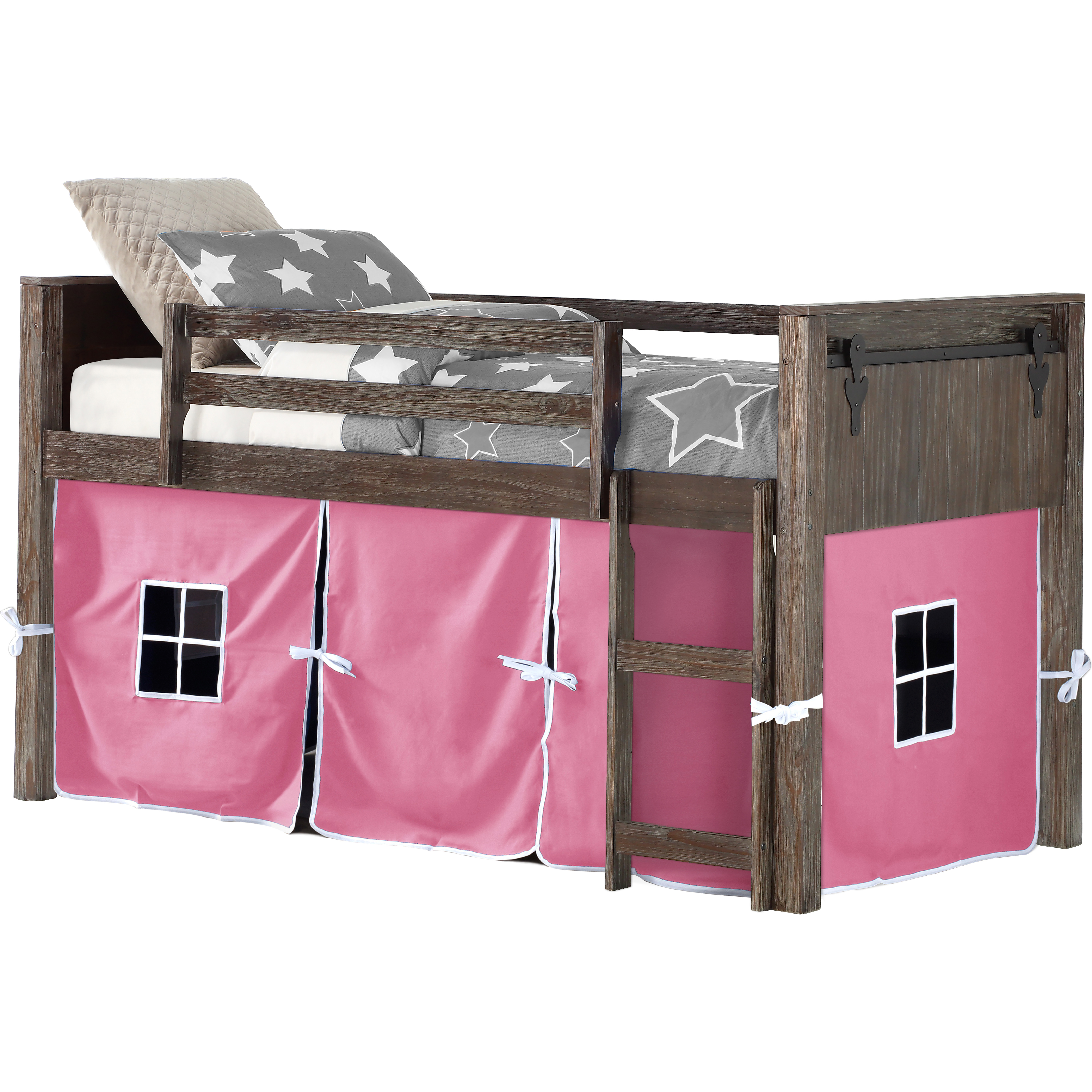 BARN DOOR LOW LOFT BRUSHED SHADOW W/PINK TENT KIT
