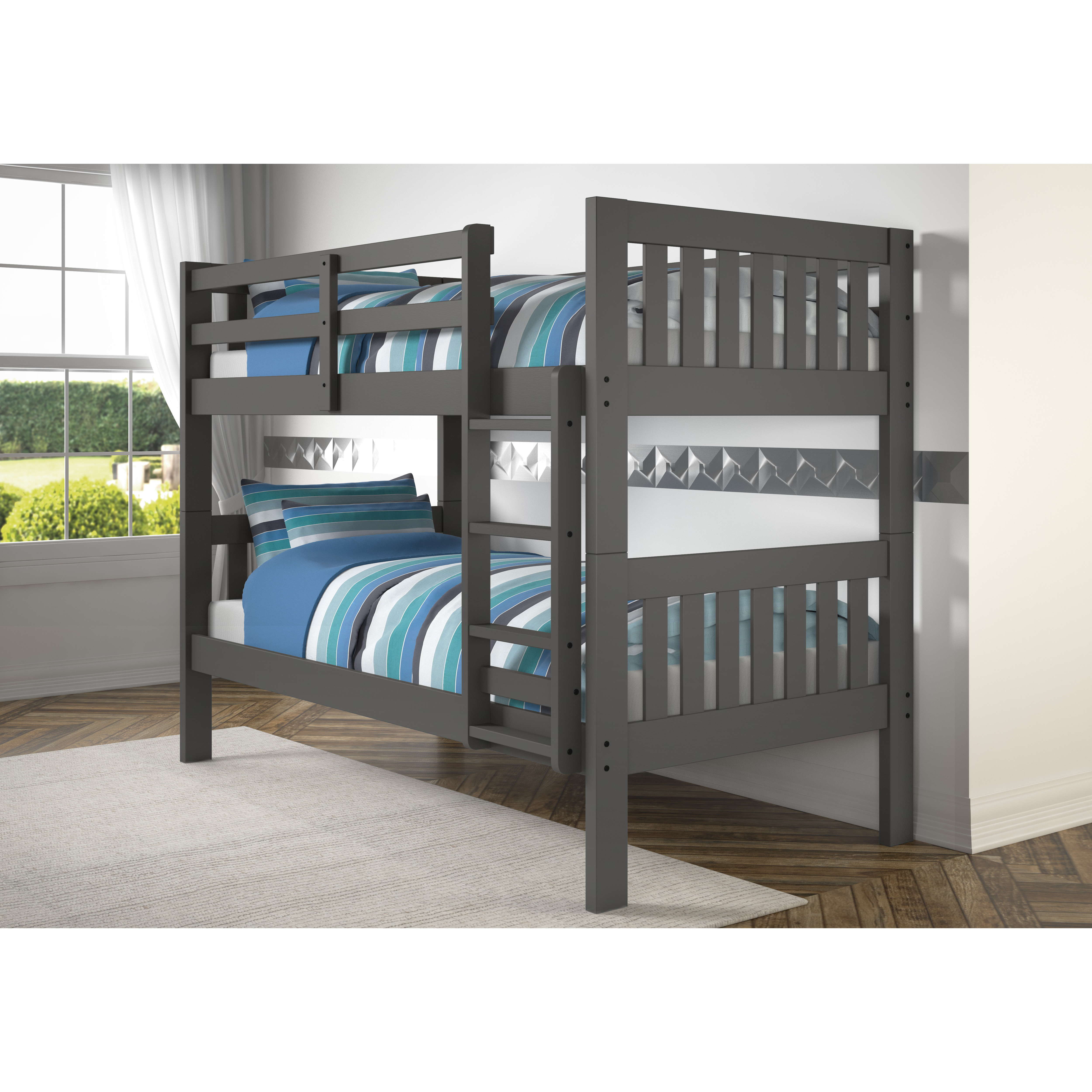 TWIN/TWIN MISSION BUNKBED DARK GREY