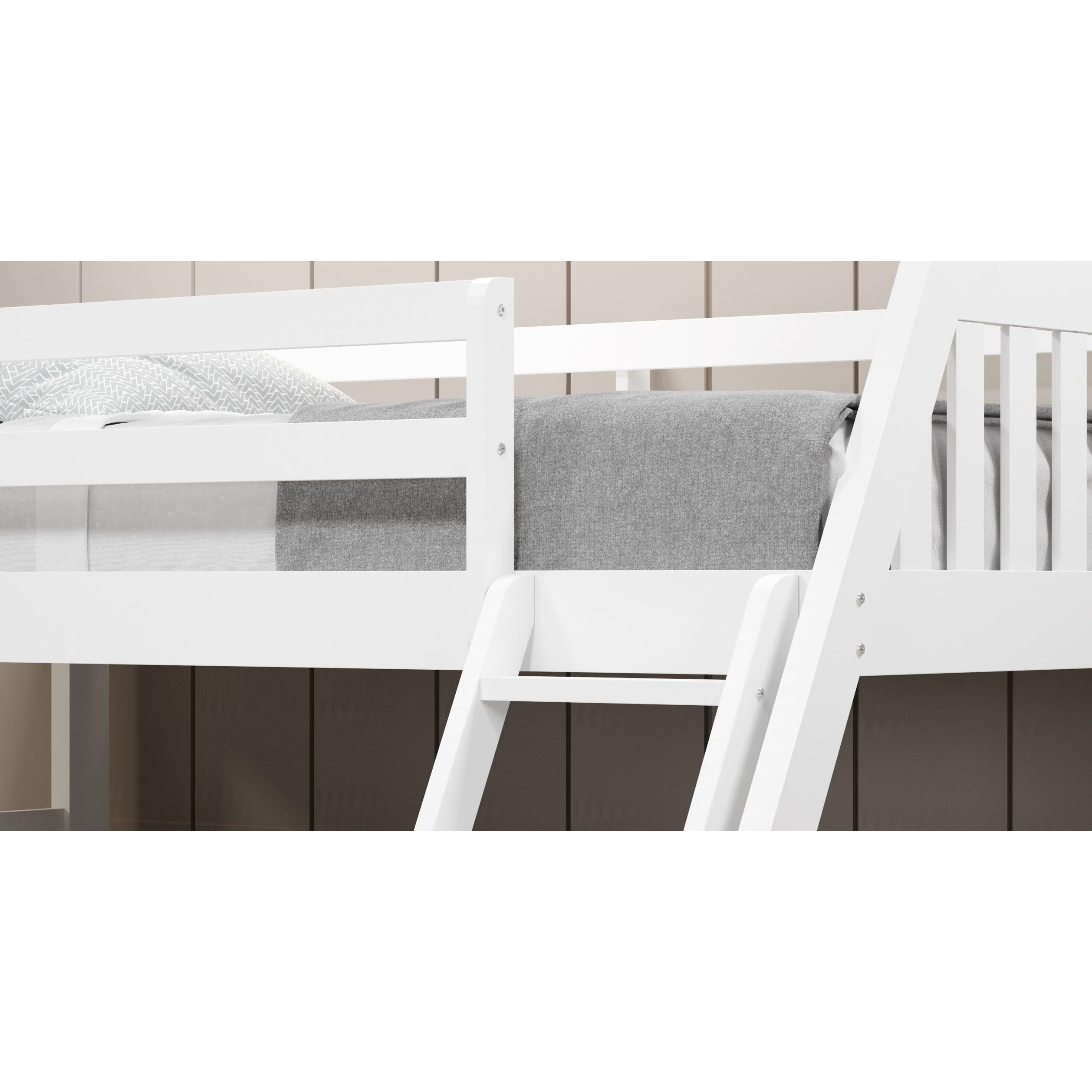 TWIN/FULL MISSION BUNK BED WHITE