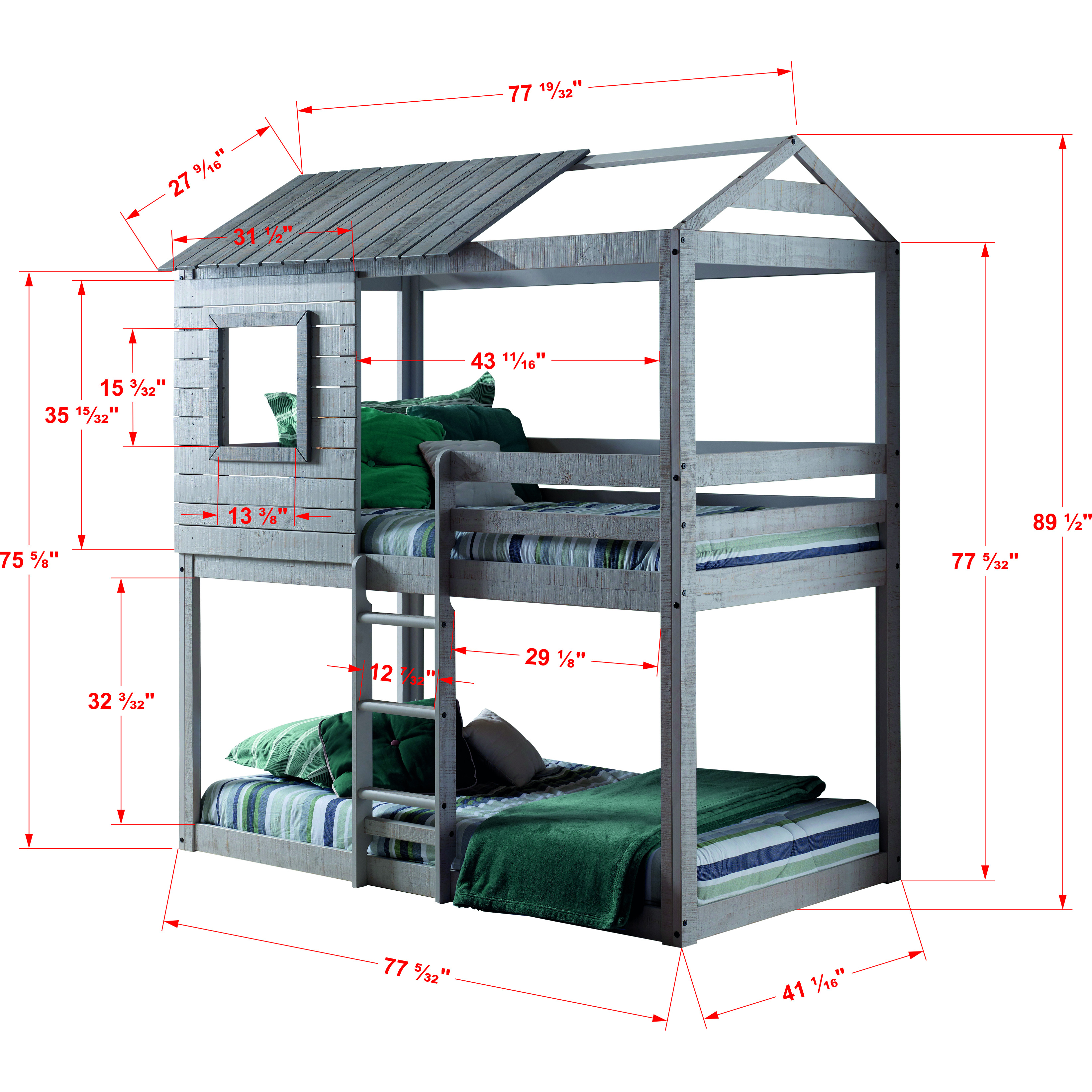 DEER BLIND BUNK RUSTIC LIGHT GREY
