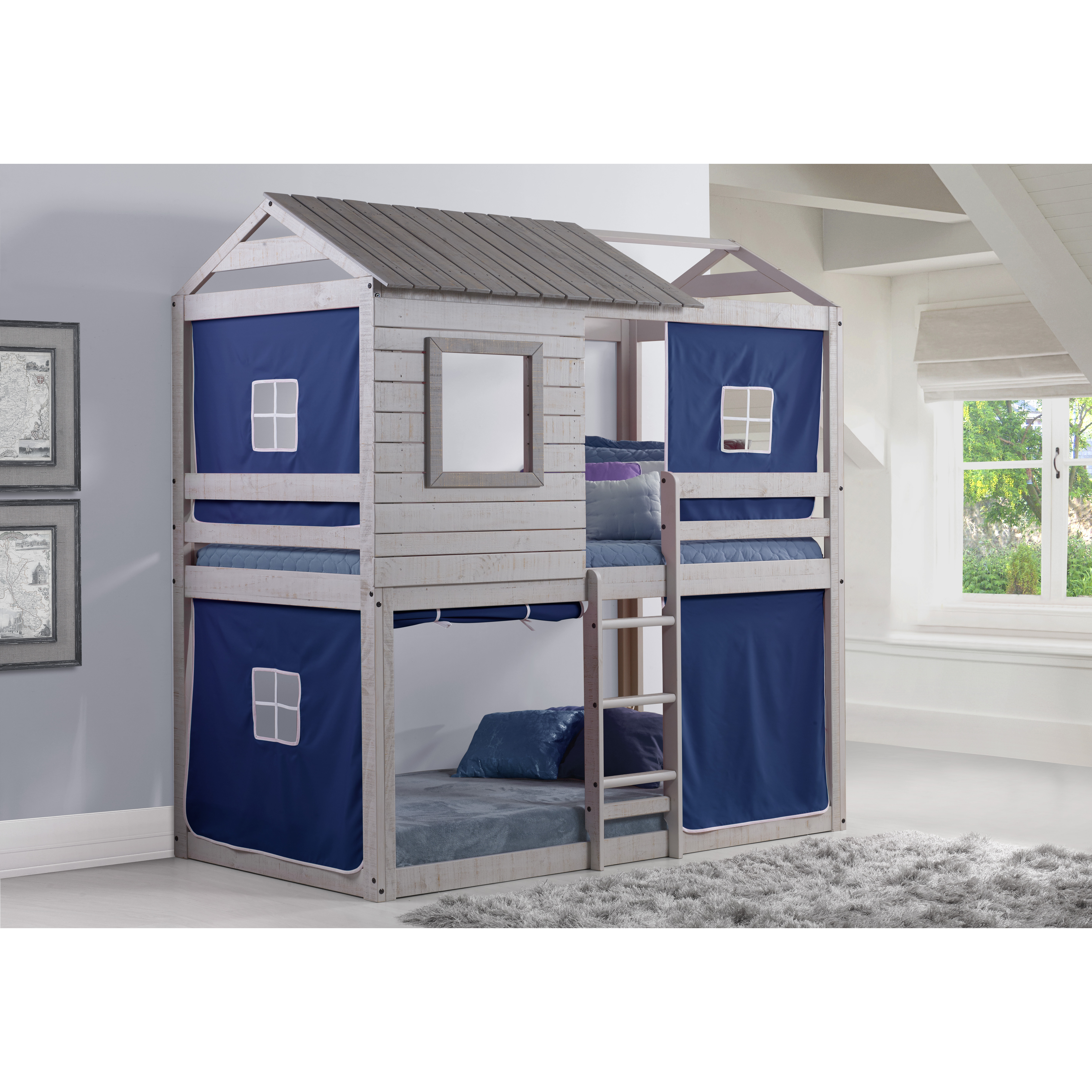 DEER BLIND BUNK RUSTIC GREY W/BLUE TENT KIT