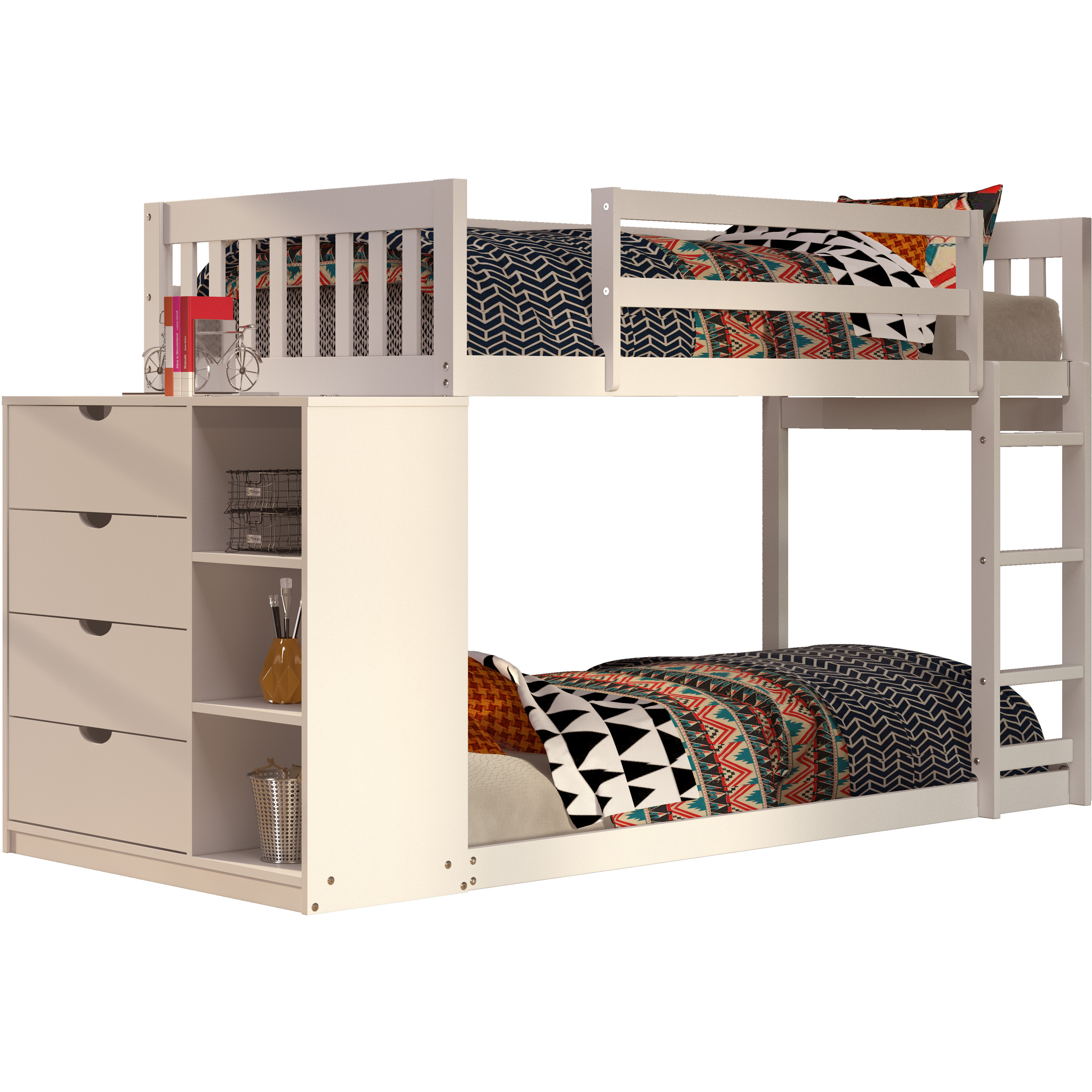 MISSION CHEST BUNK WHITE