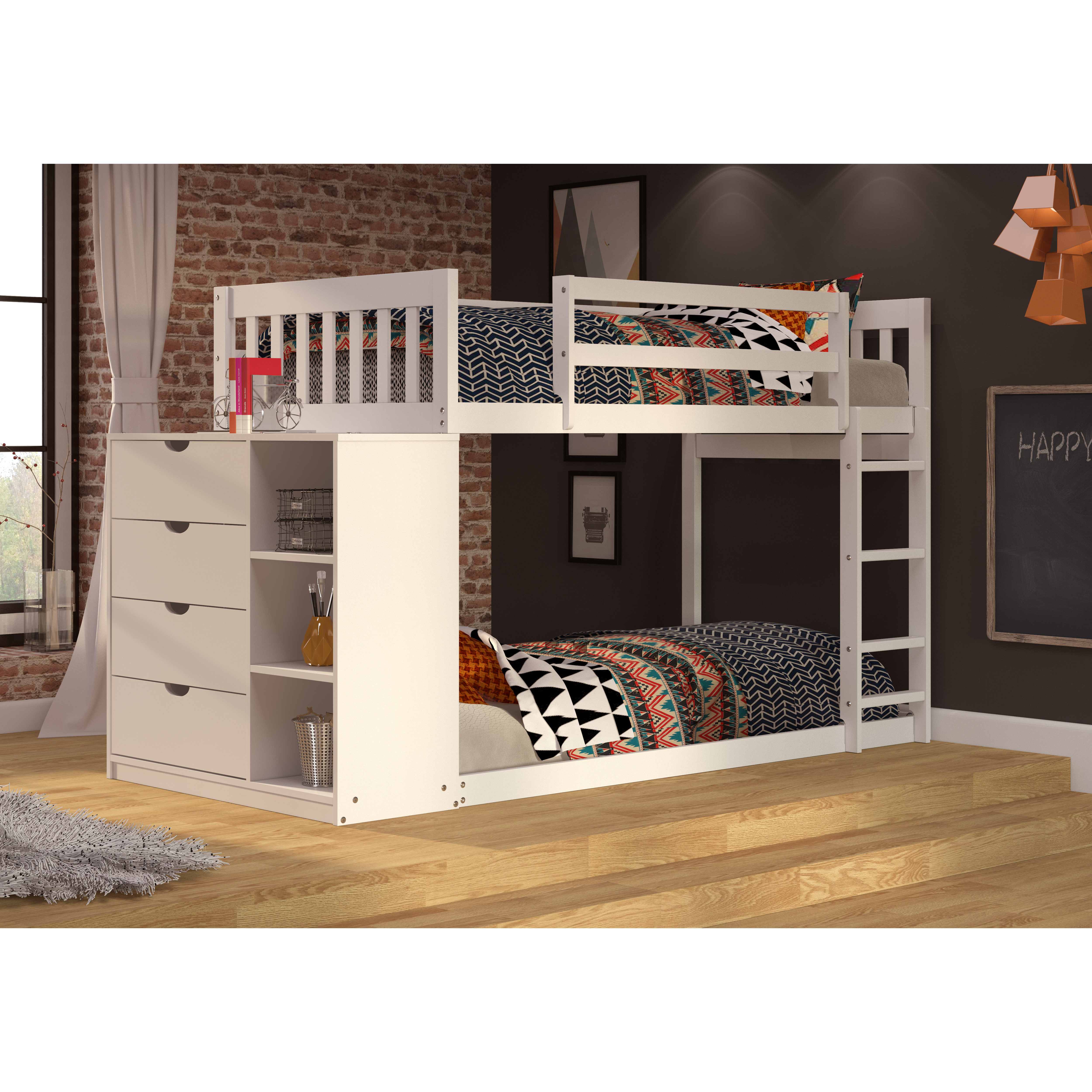 MISSION CHEST BUNK WHITE