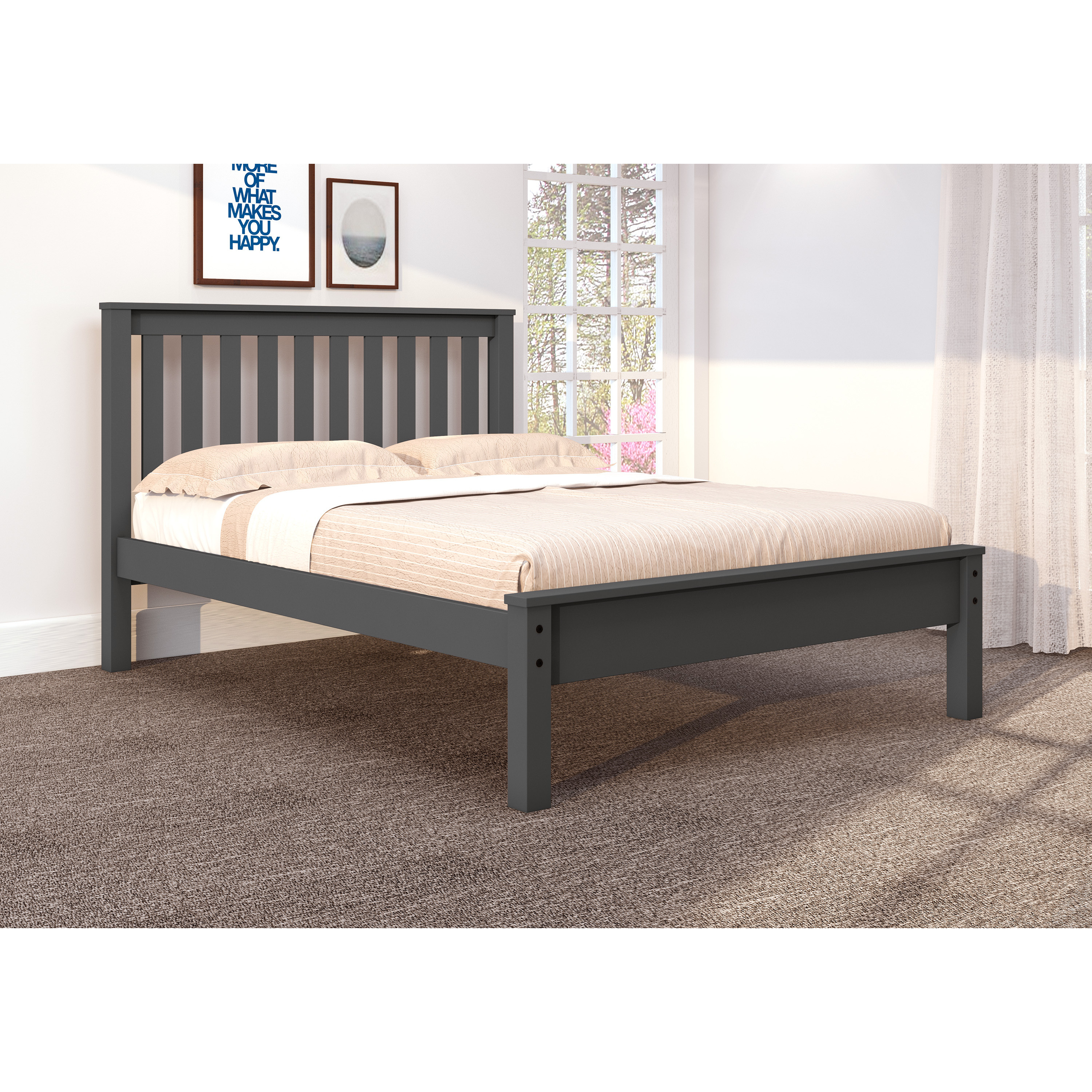 FULL CONTEMPO BED DARK GREY