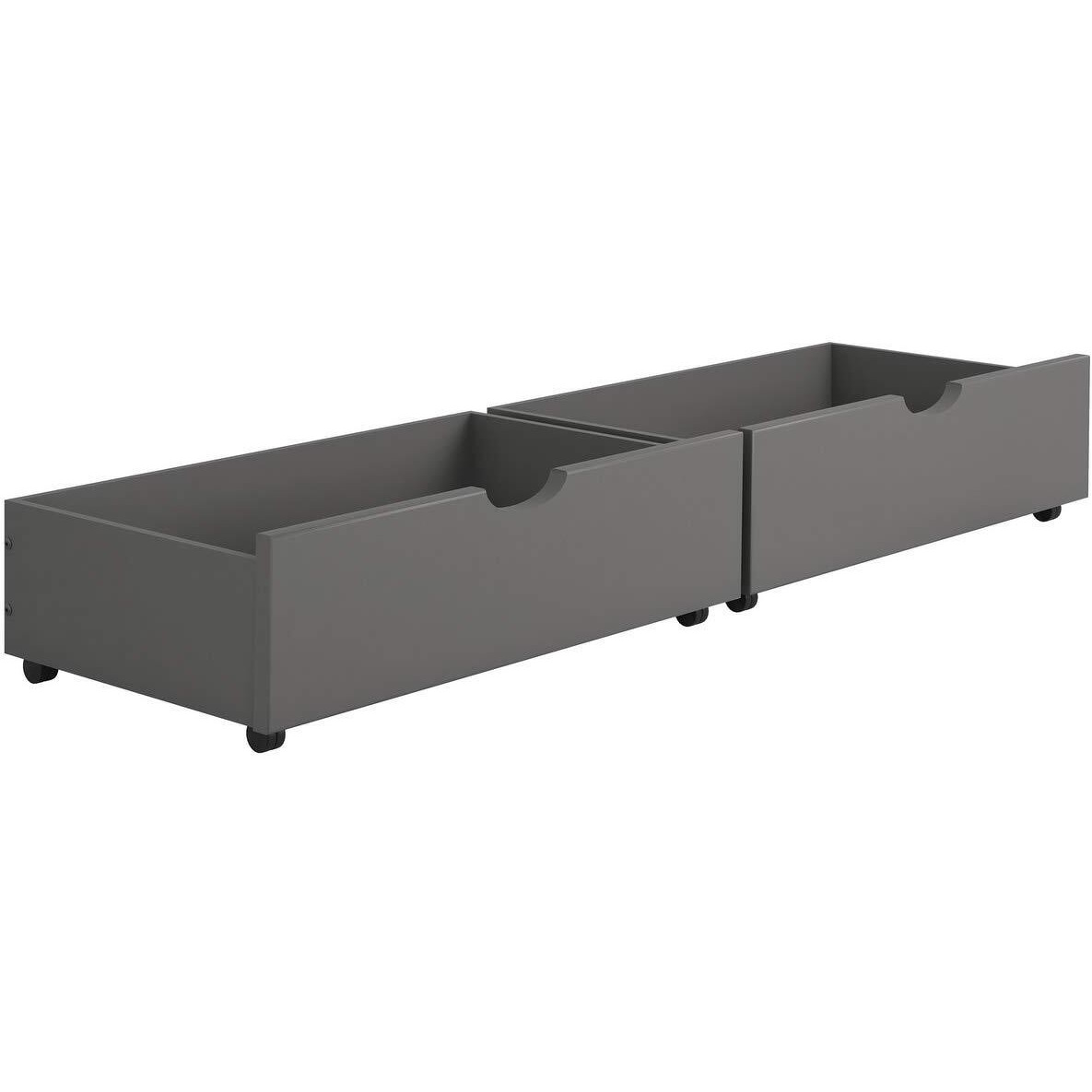 DUAL UNDERBED DRAWERS BRUSHED GREY