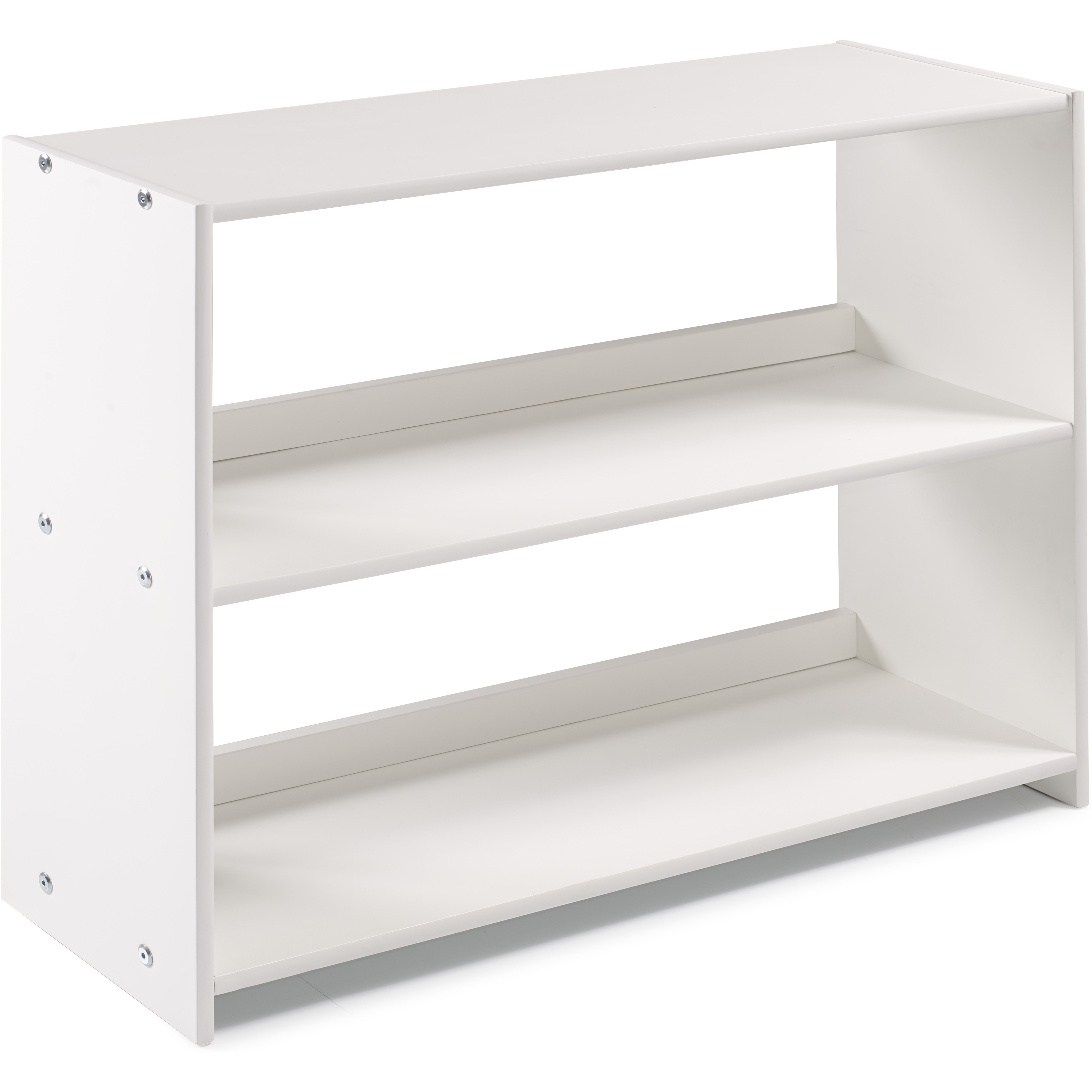 LOUVER LOW LOFT BOOKCASE WHITE