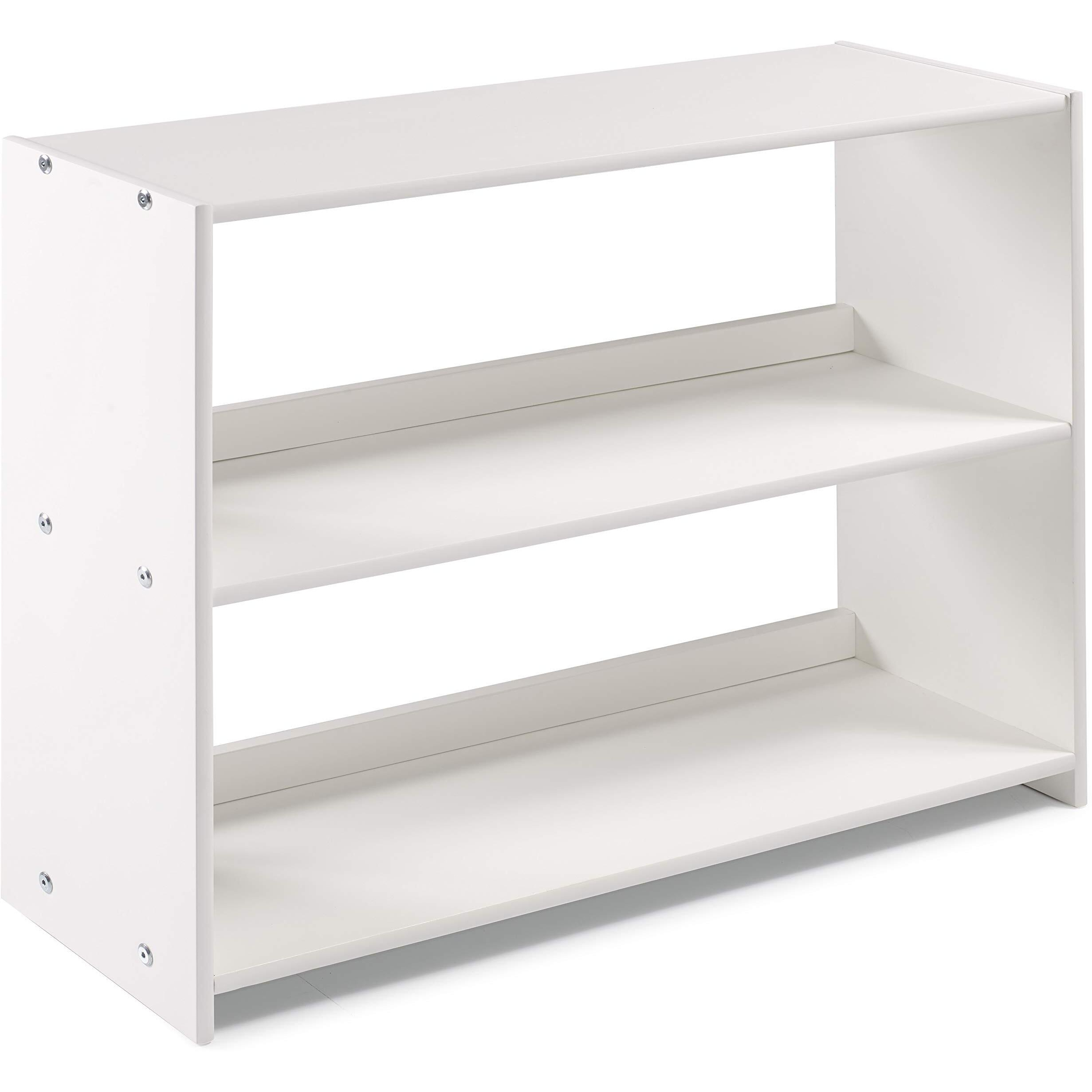 LOUVER LOW LOFT BOOKCASE WHITE