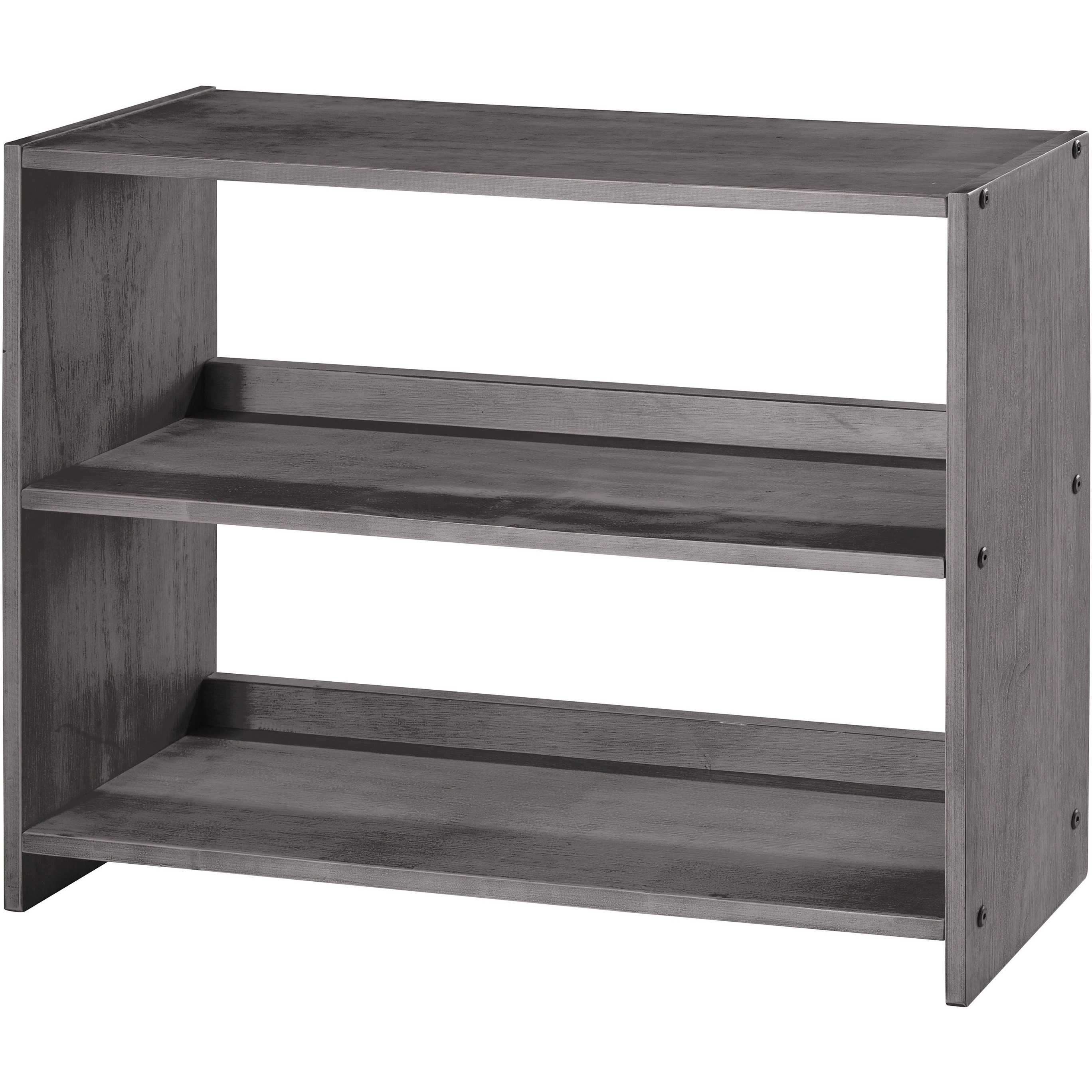 LOUVER LOW LOFT SMALL BOOKCASE ANTIQUE GREY