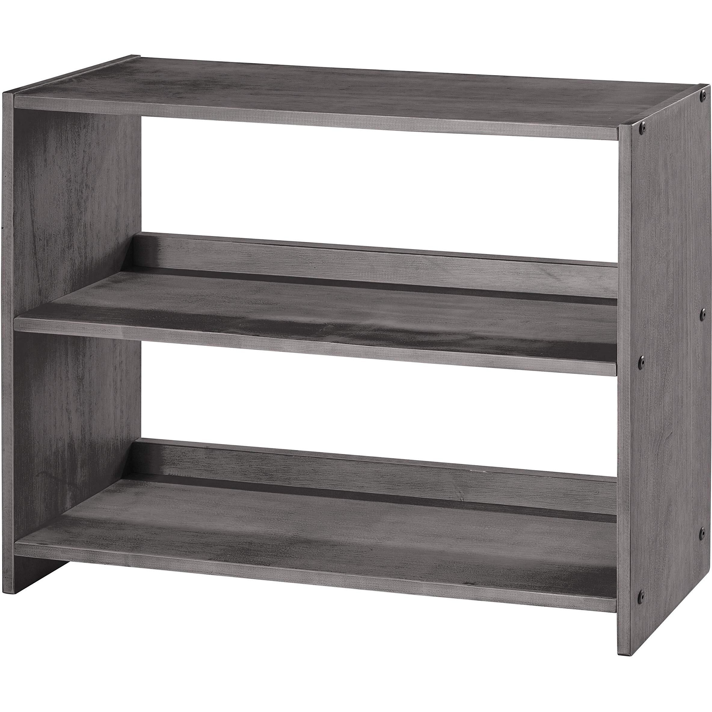 LOUVER LOW LOFT SMALL BOOKCASE ANTIQUE GREY