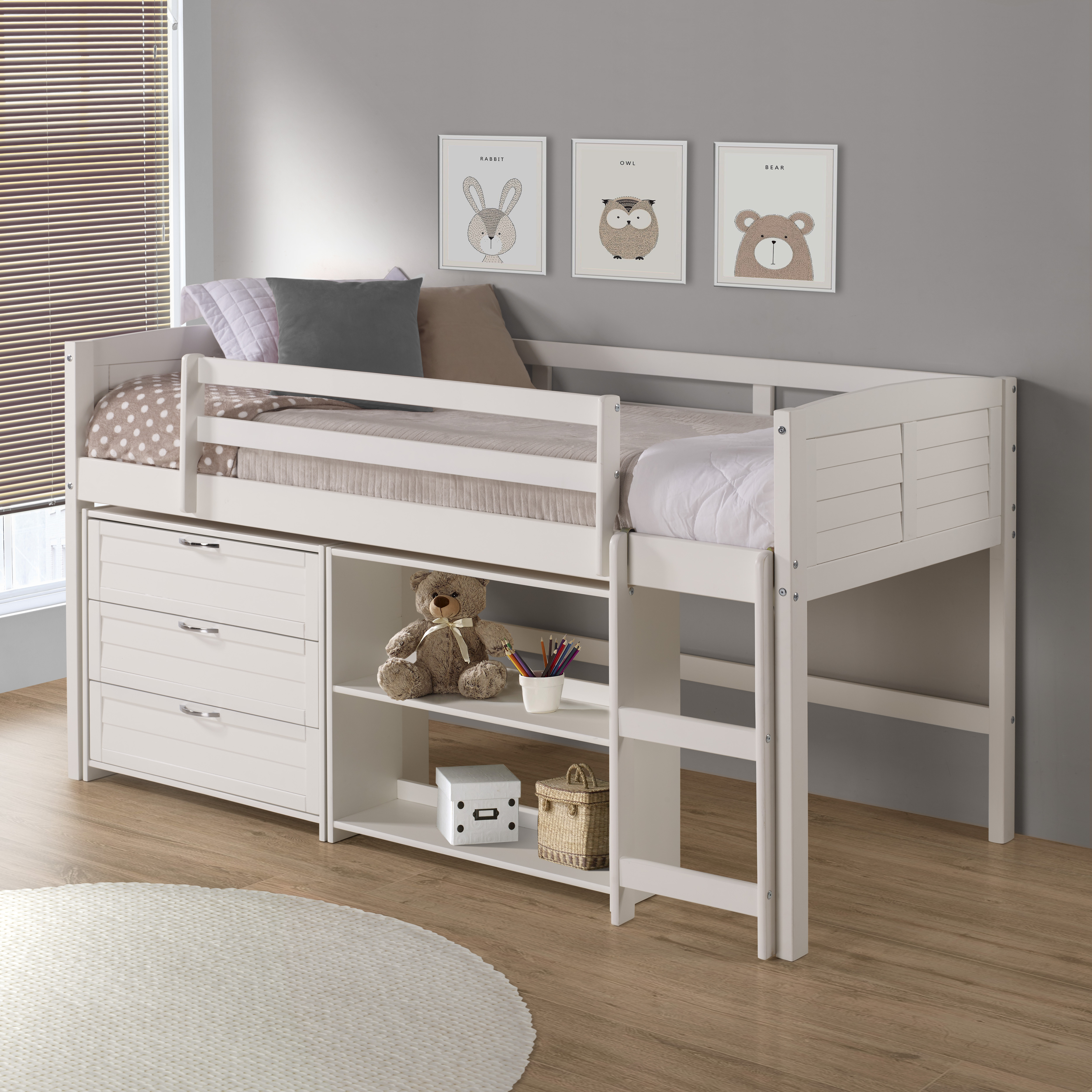 TWIN LOUVER LOW LOFT GROUP C - WHITE