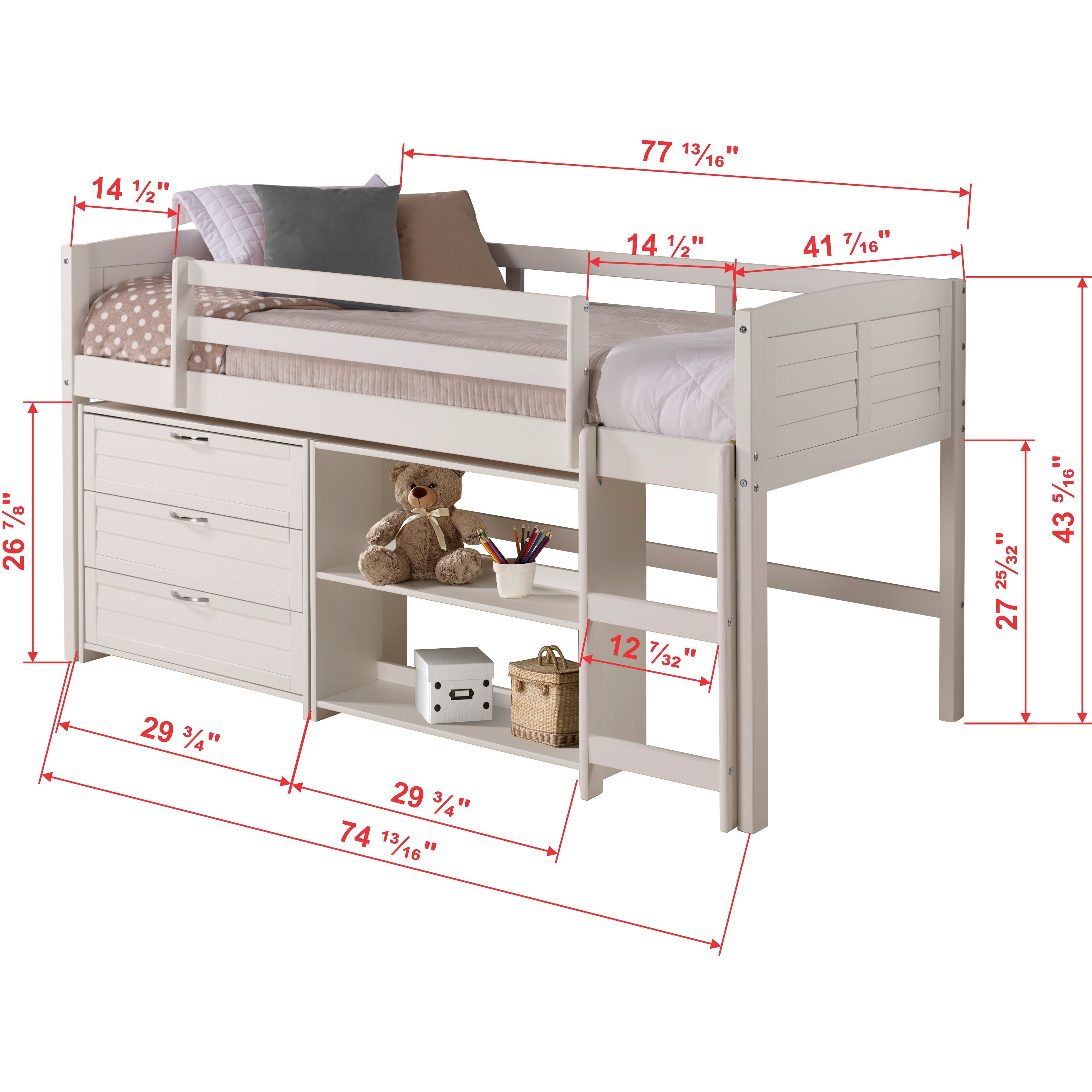 TWIN LOUVER LOW LOFT GROUP C - WHITE