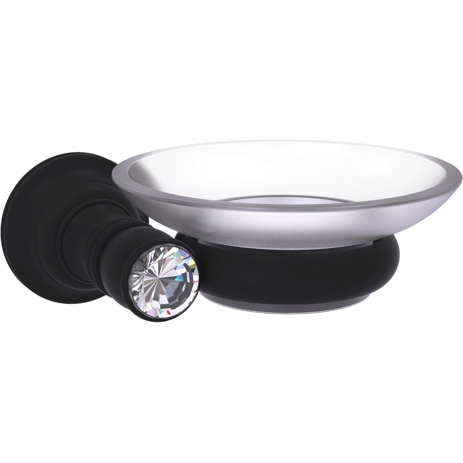Carolina Crystal Collection Wall Mounted Soap Dish - Matte Black