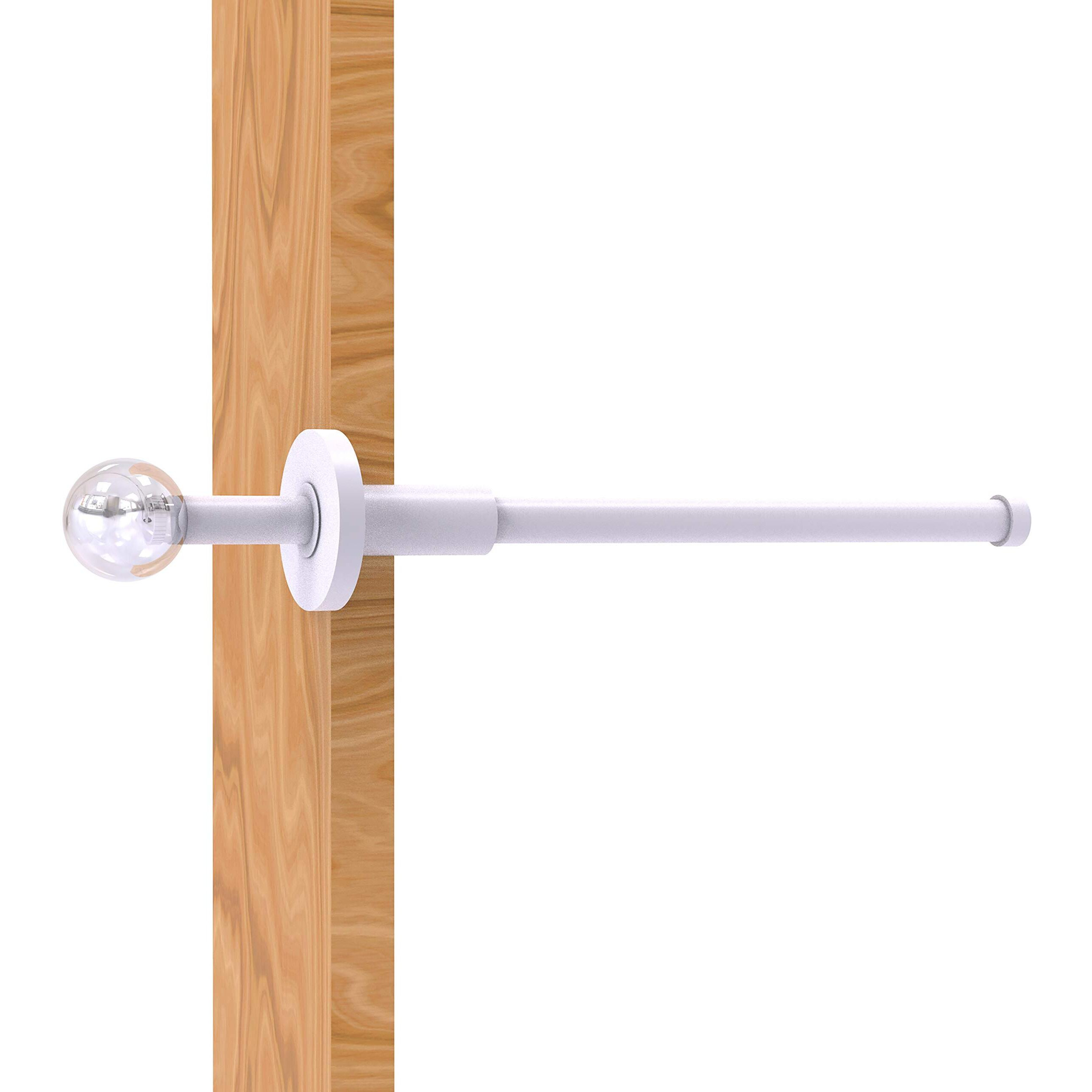 Clearview Collection Retractable Pullout Garment Rod - Matte White