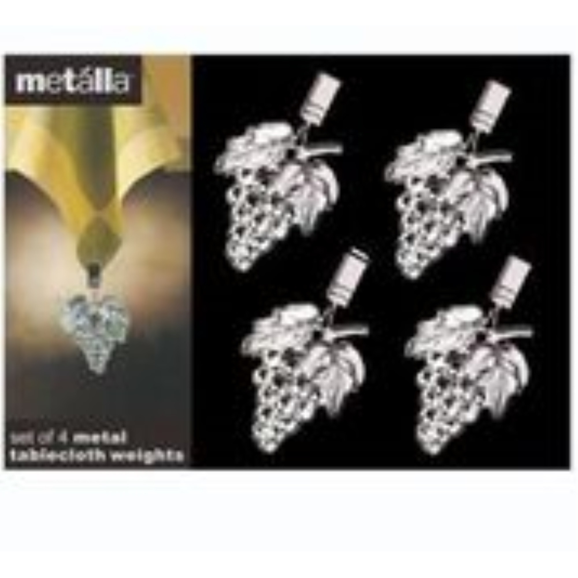 PRODYNE TW10G GRAPES TABLECLOTH WEIGHTS SET OF 4