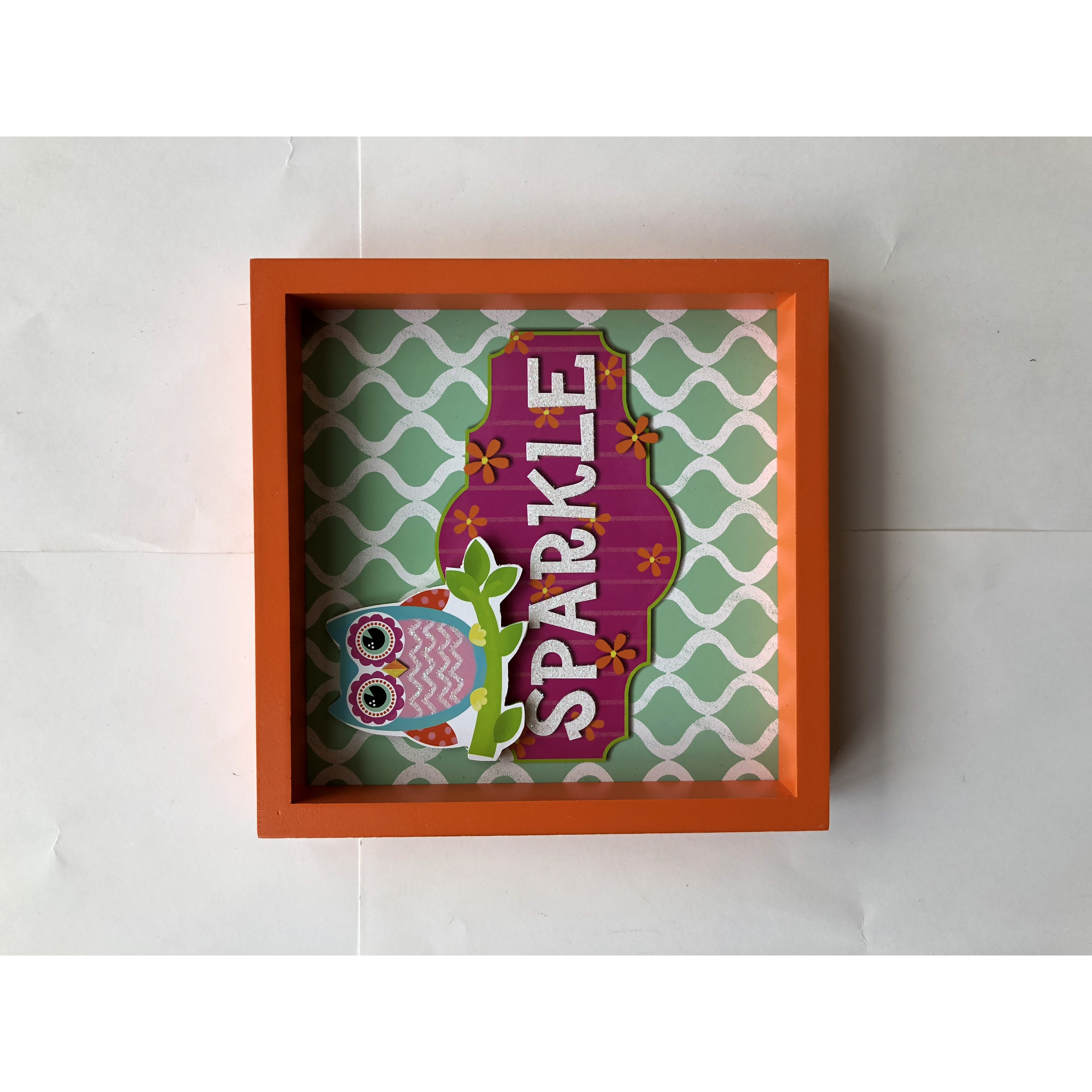 MDF SHADOW BOX-OWL
