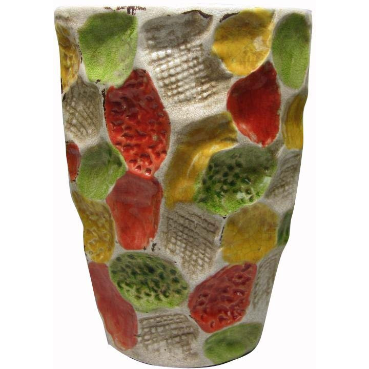 CERAMIC VASE-MULTICOLOR