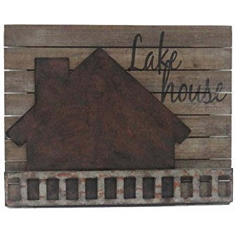 MDF/METAL WALL DECOR-LAKE HOUS