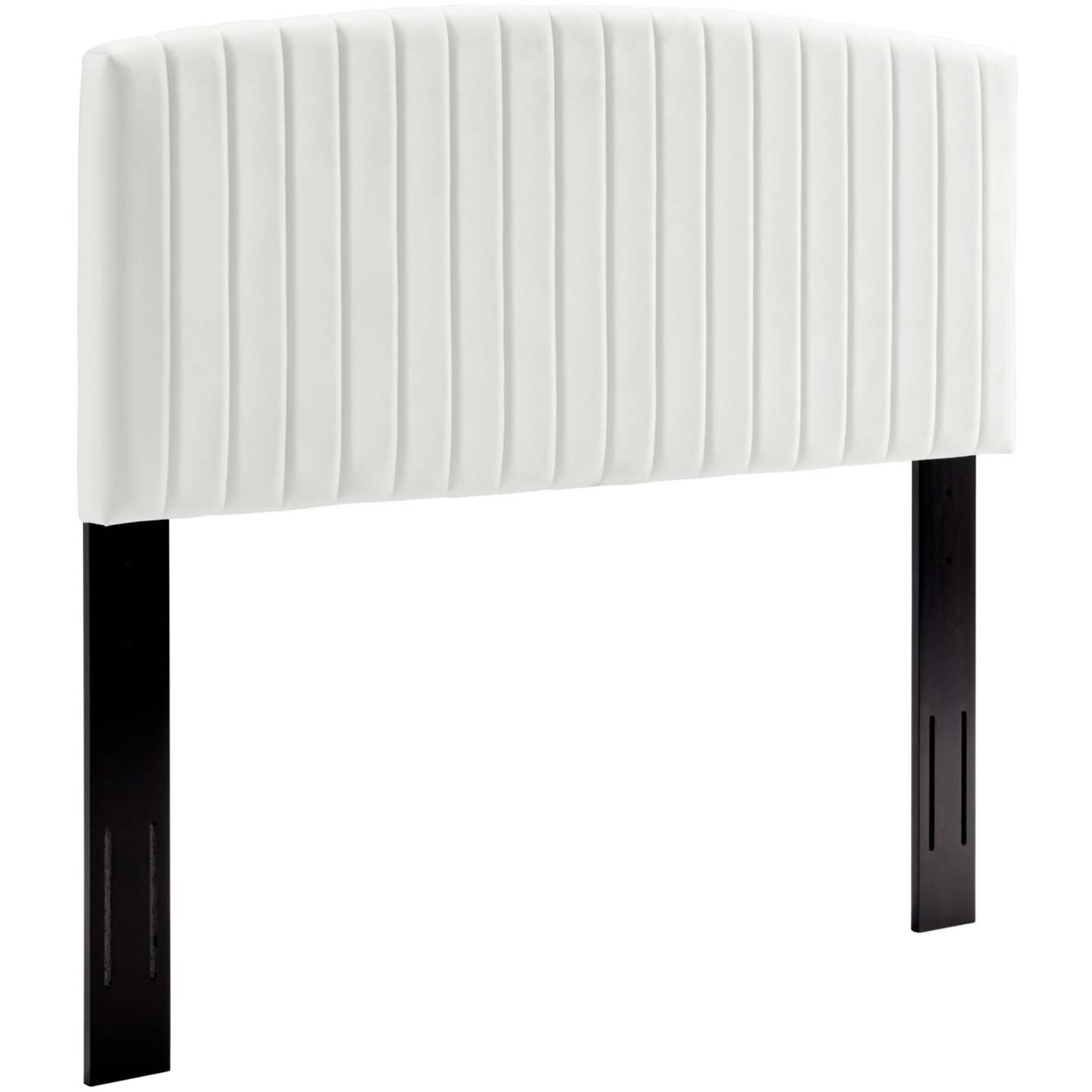 Rebecca Performance Velvet Full / Queen Headboard - White