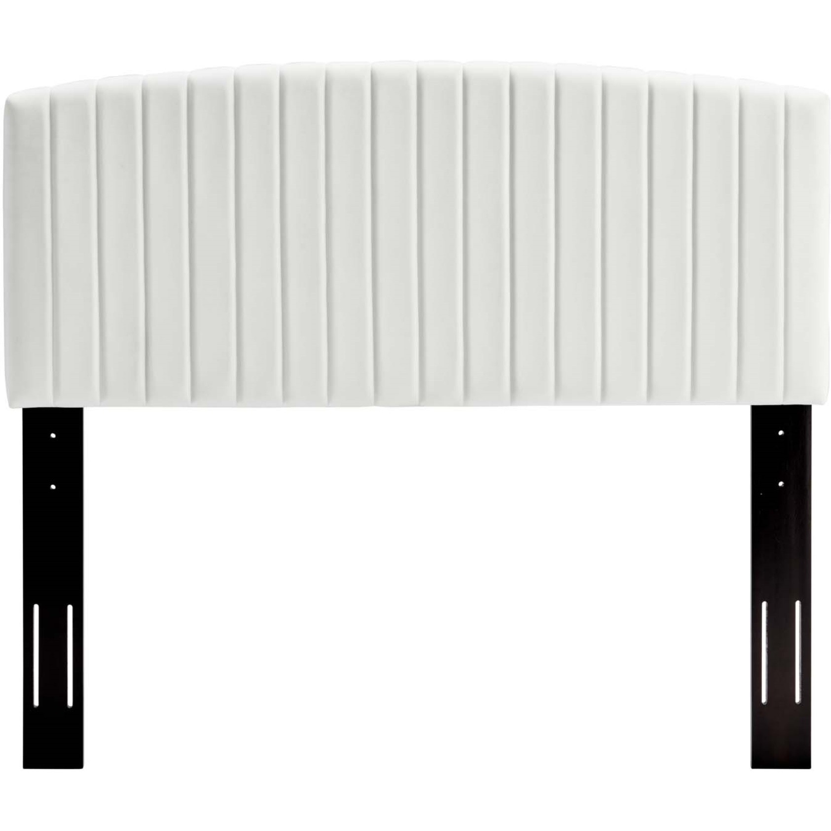 Rebecca Performance Velvet Full / Queen Headboard - White