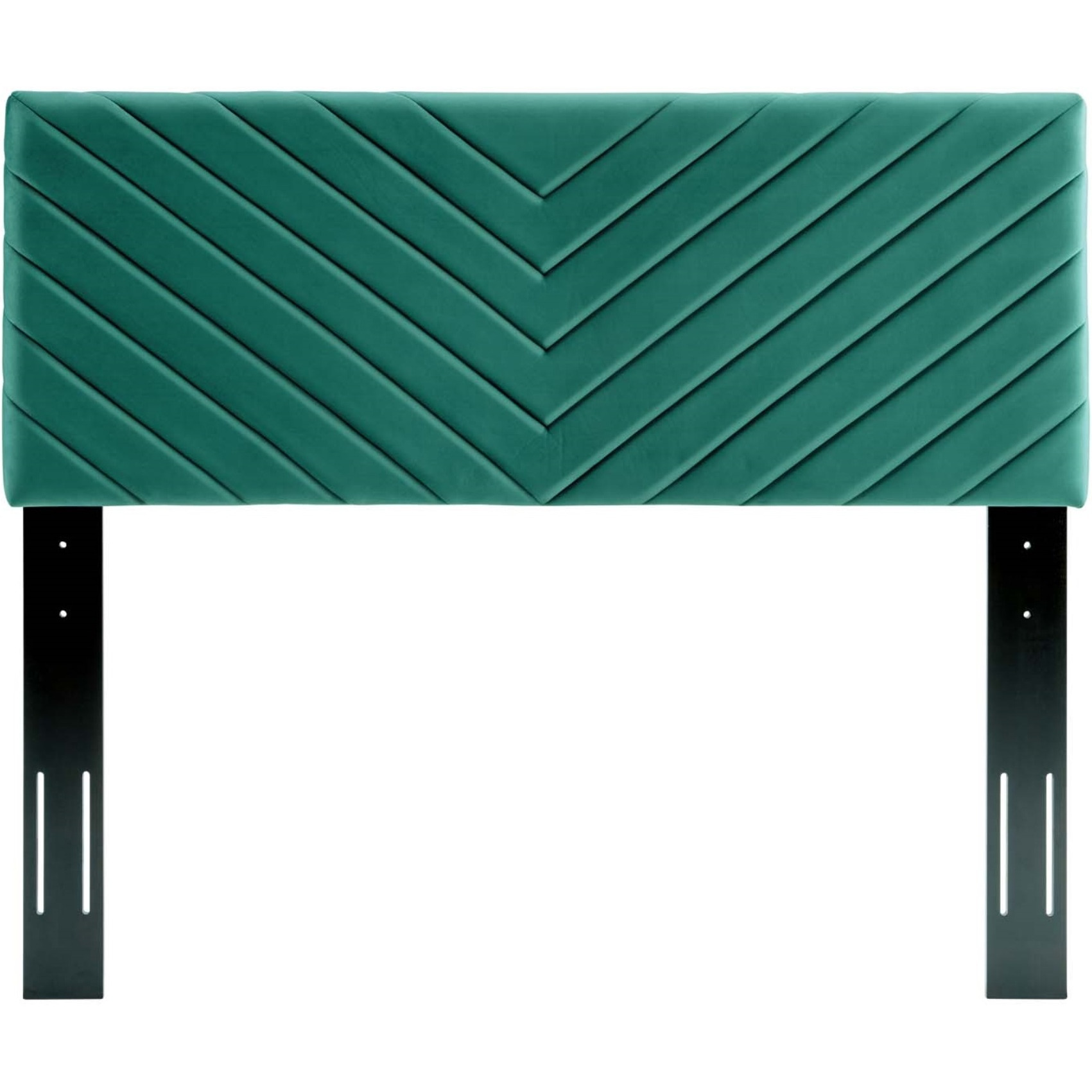 Alyson Angular Channel Tufted Performance Velvet Twin Headboard - Teal