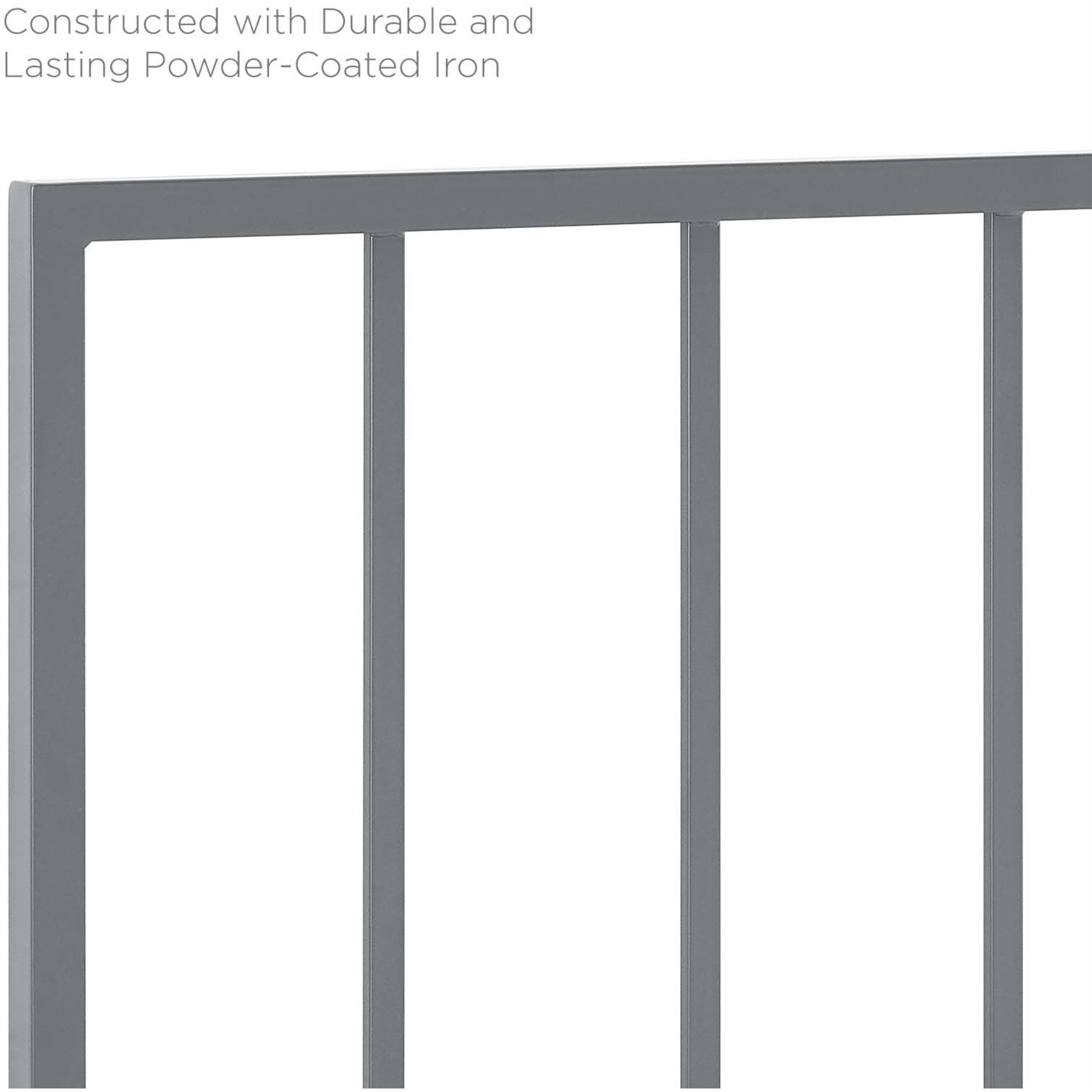 Tatum King Metal Headboard - Gray