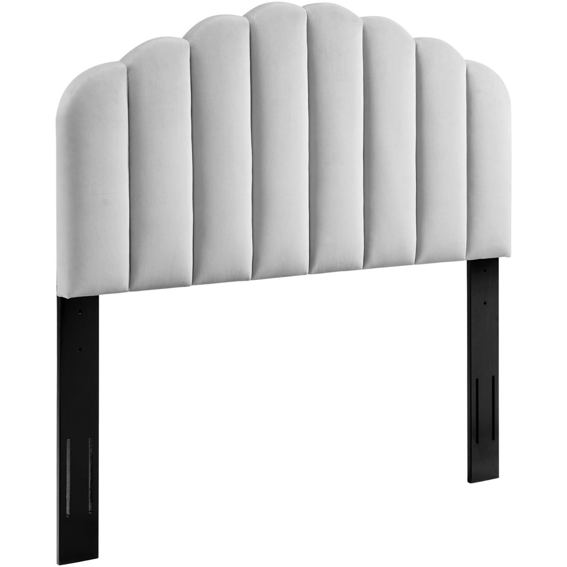 Veronique Full/Queen Performance Velvet Headboard - Light Gray