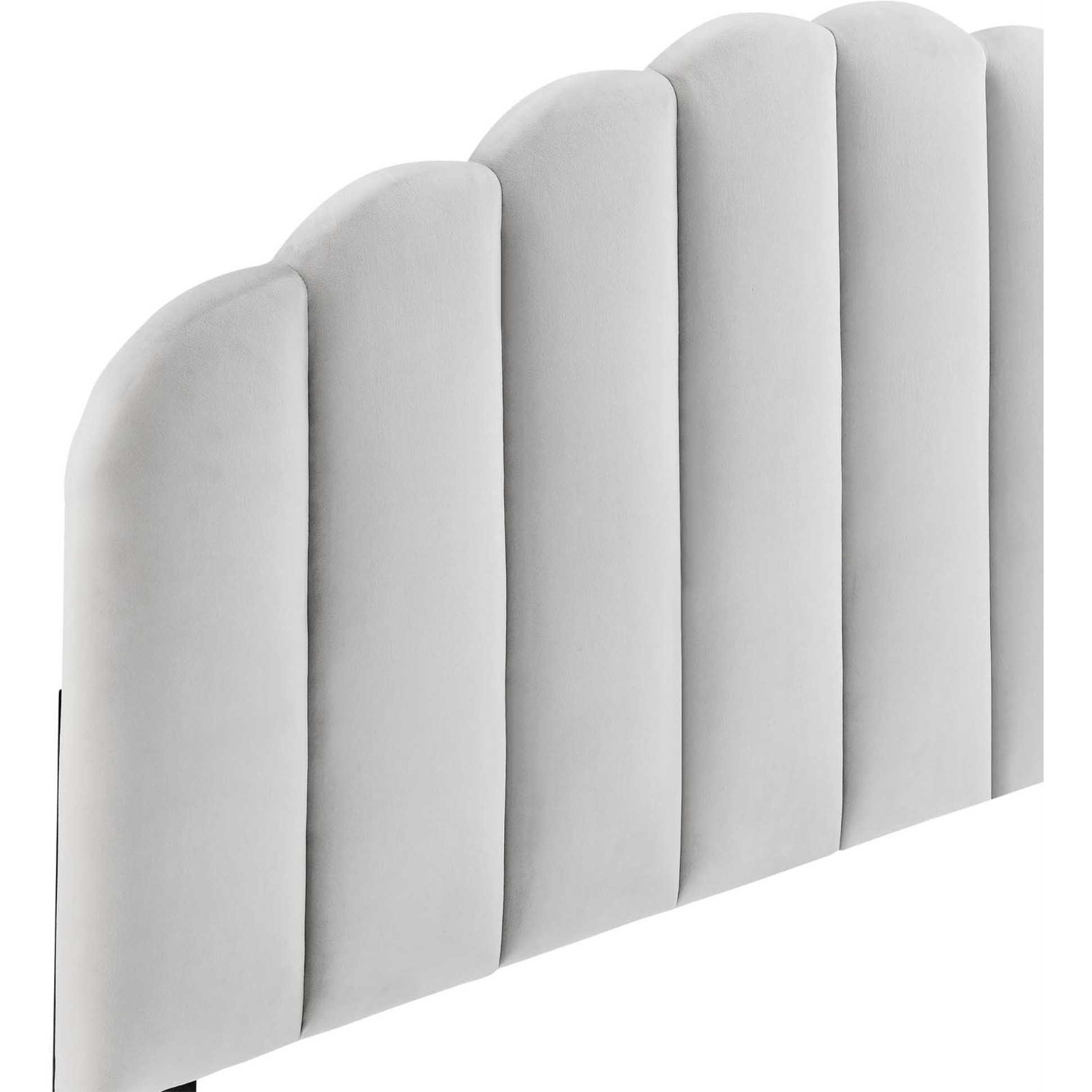 Veronique Full/Queen Performance Velvet Headboard - Light Gray