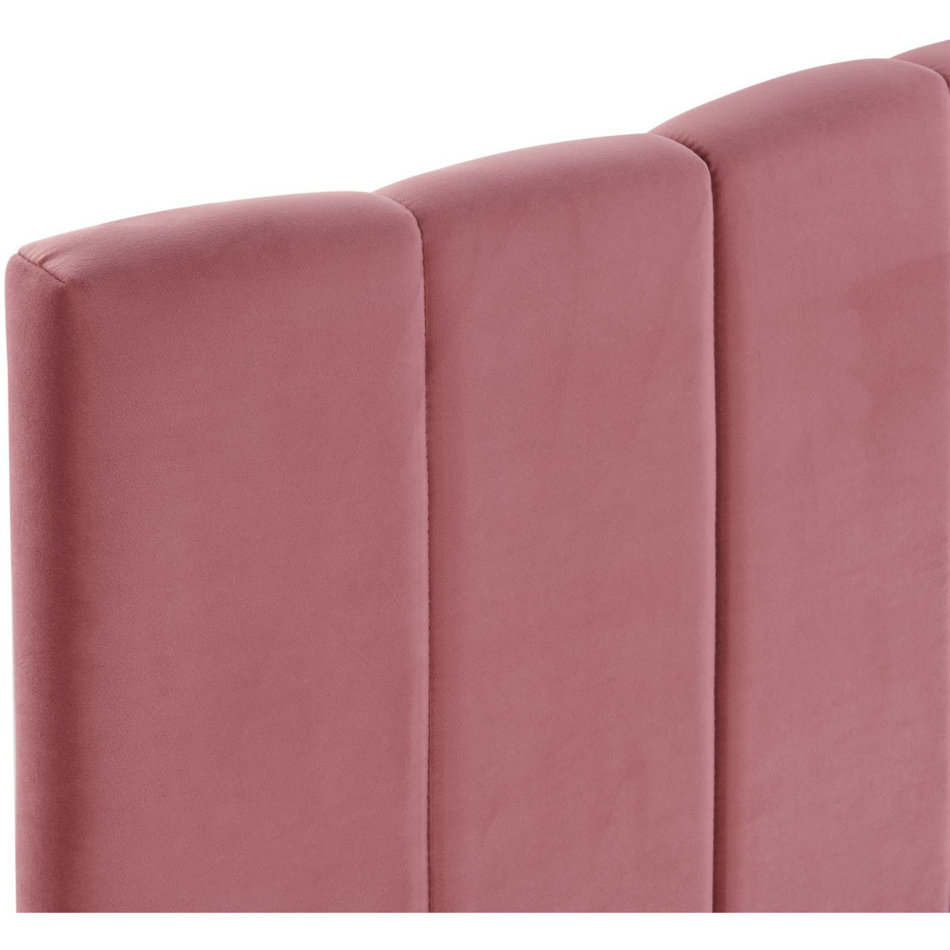 Camilla Channel Tufted King/California King Performance Velvet Headboard - Dusty Rose